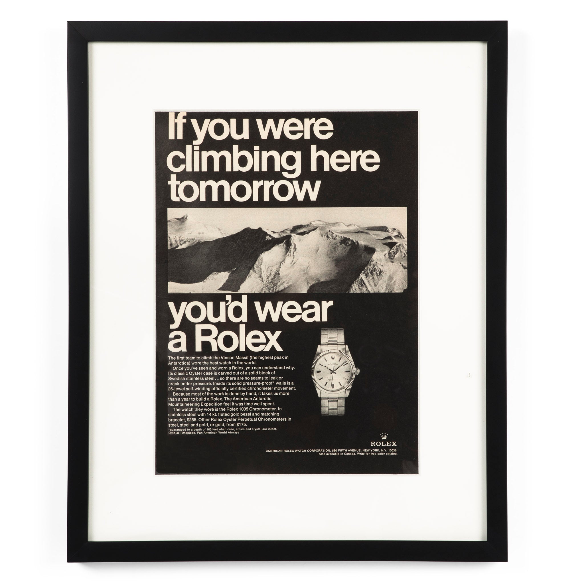 Vintage Rolex Climbing Advertisement