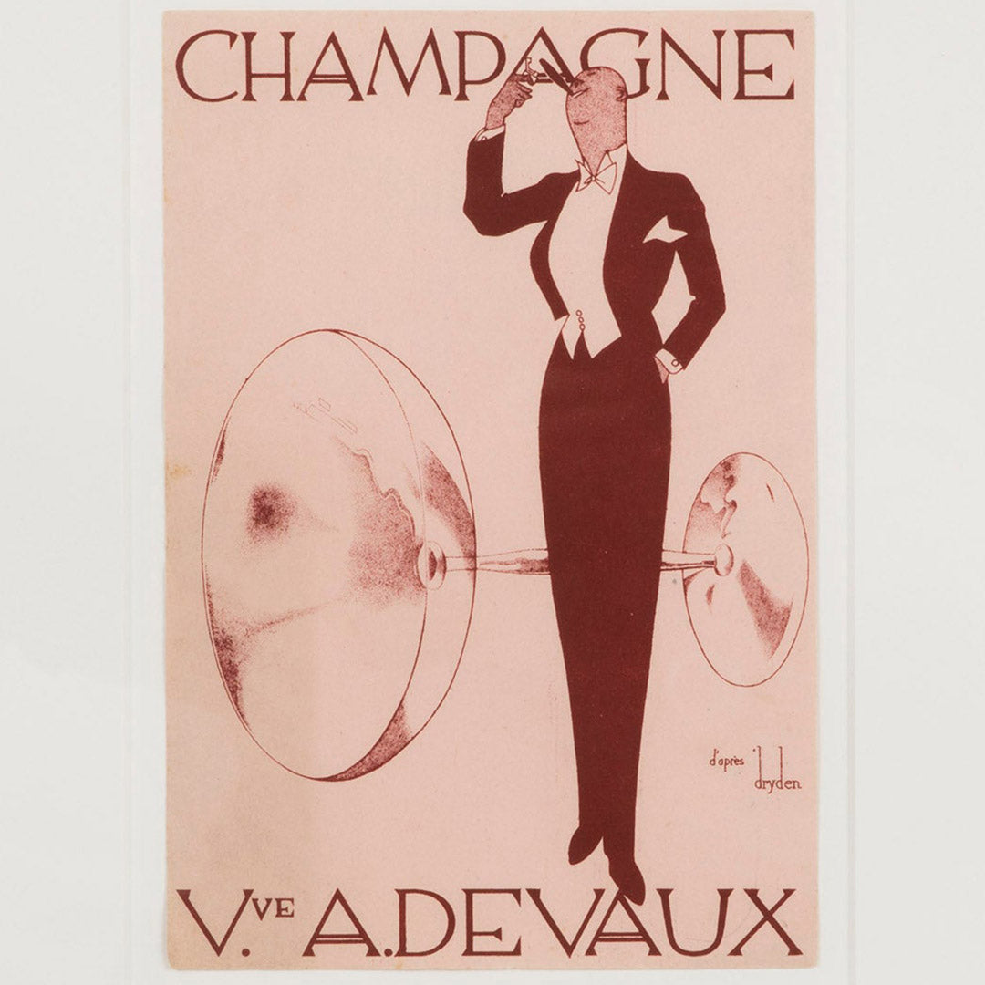 Champagne Veuve A. Devaux Advertising Label