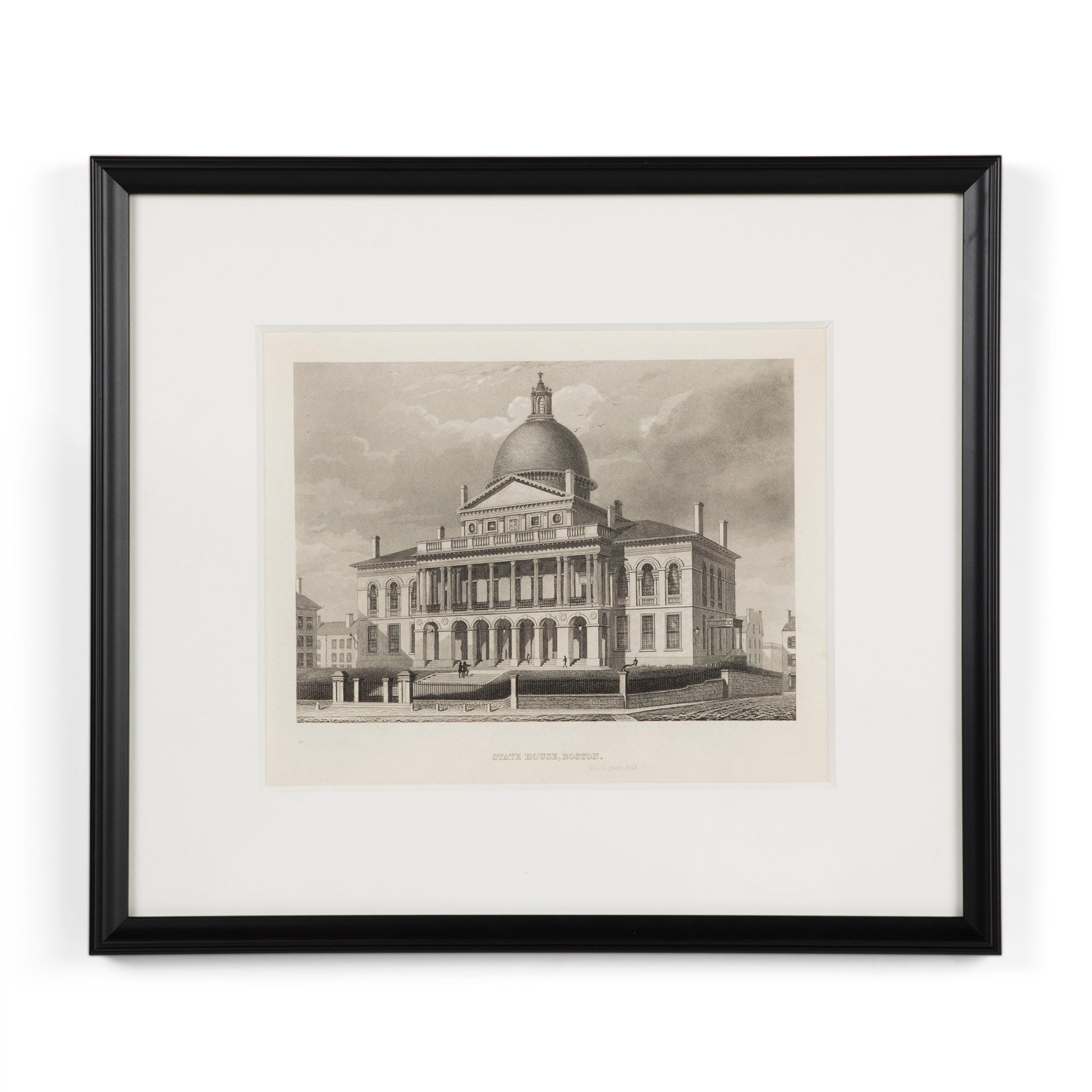 Massachusetts State House Print Engraving