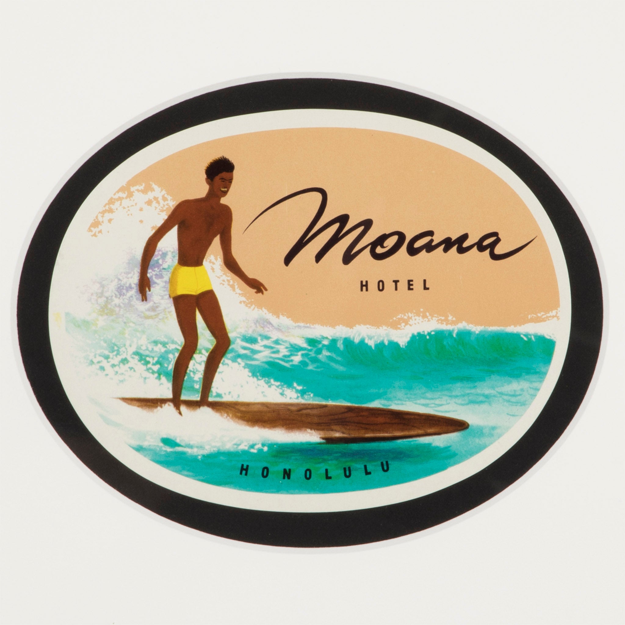 Moana Surfrider Hotel Waikiki Luggage Label