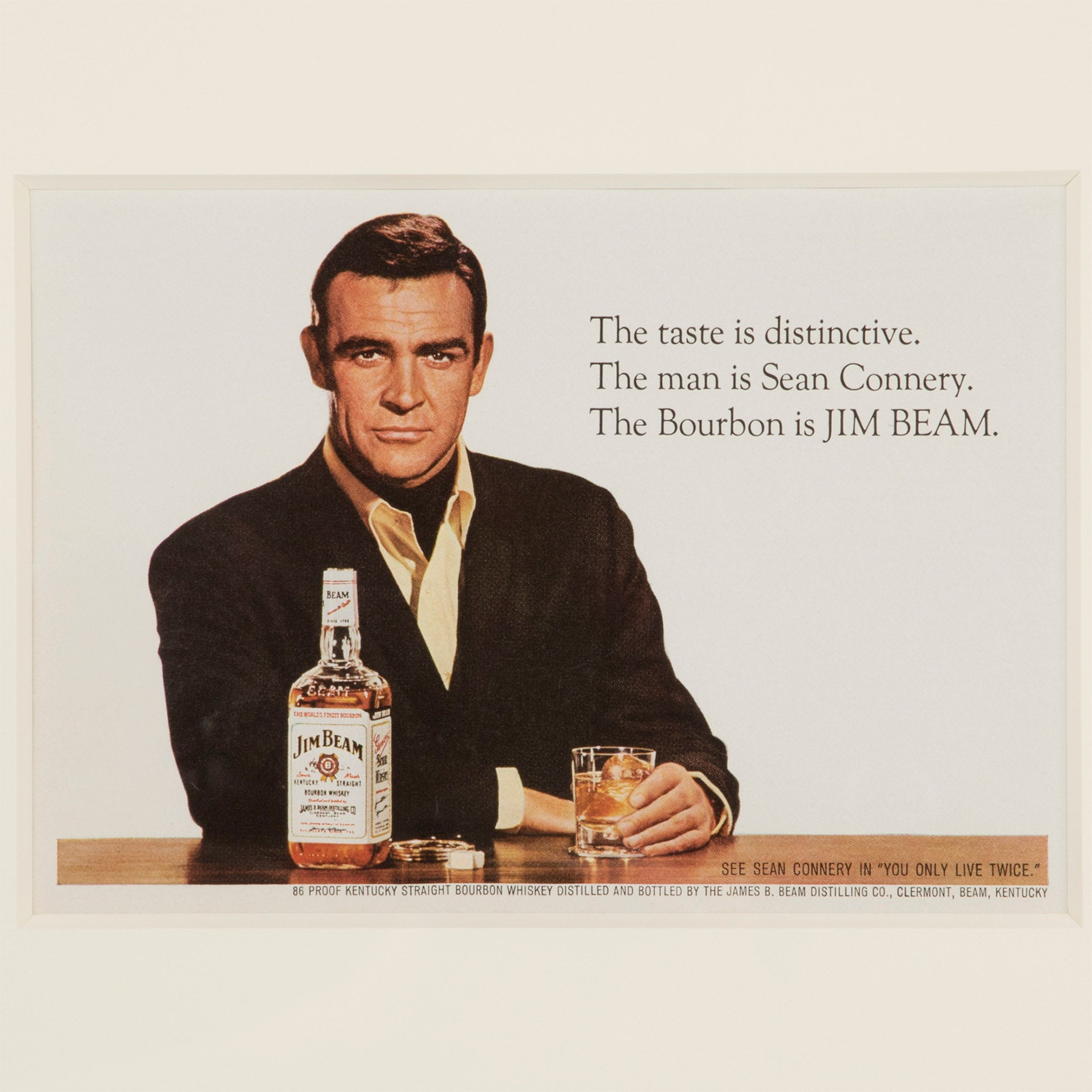 Vintage Jim Beam Sean Connery Bourbon Advertisement