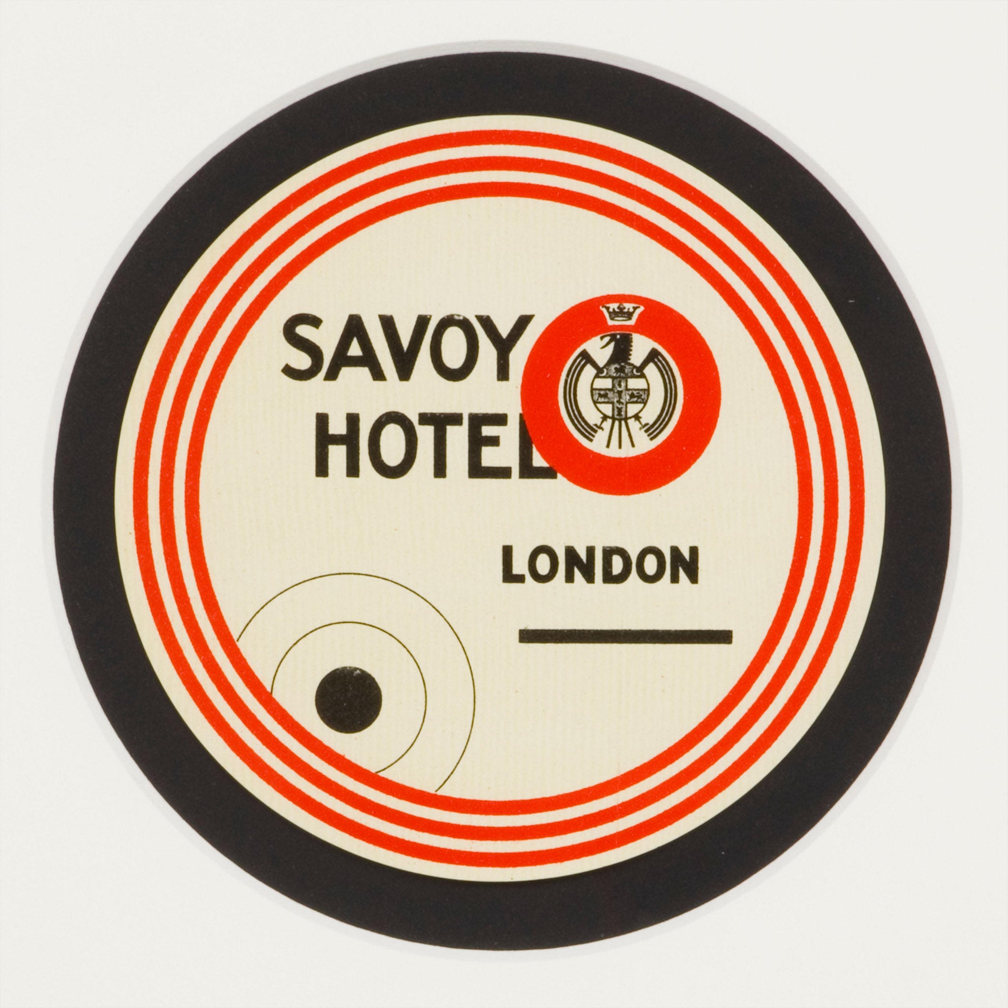 Savoy Hotel London Luggage Label