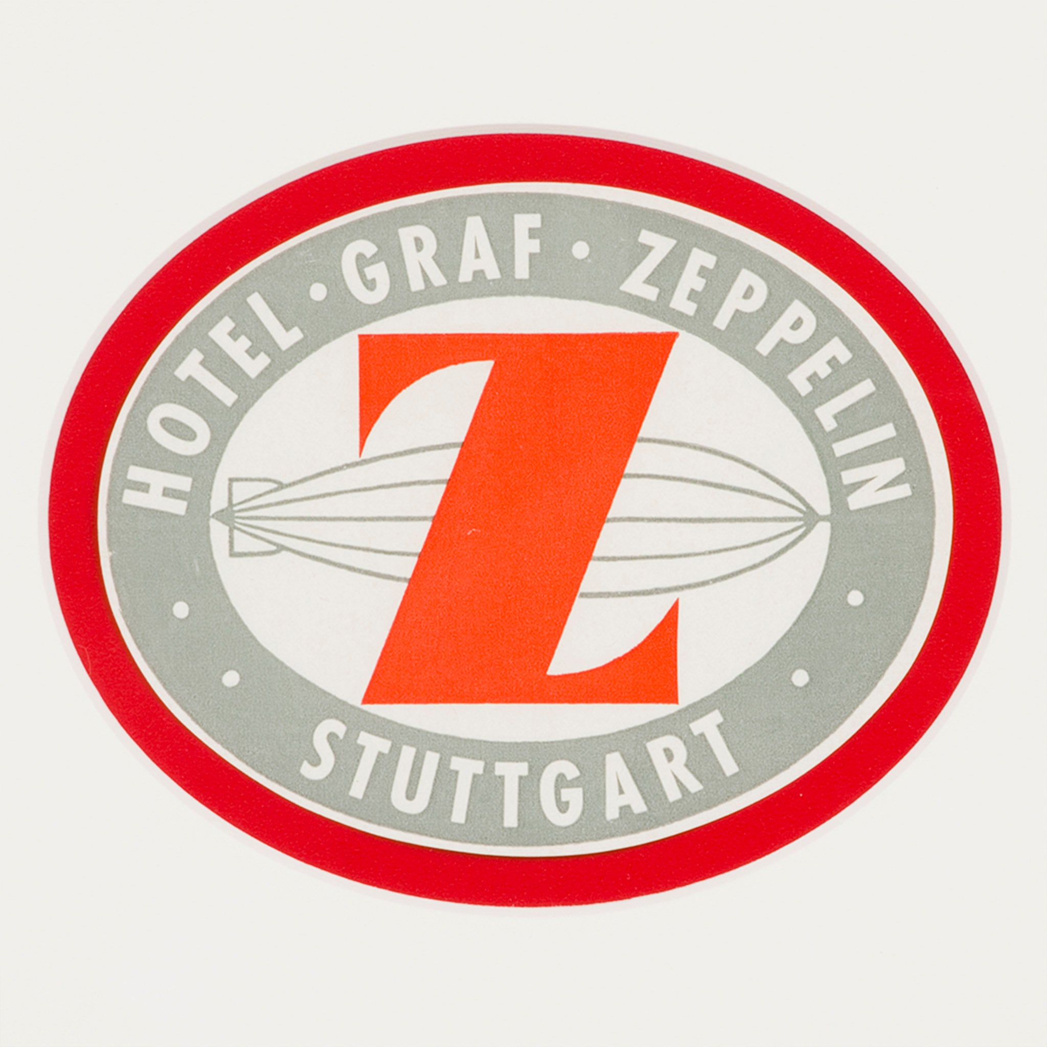 Hotel Graf Zeppelin Stuttgart Luggage Label