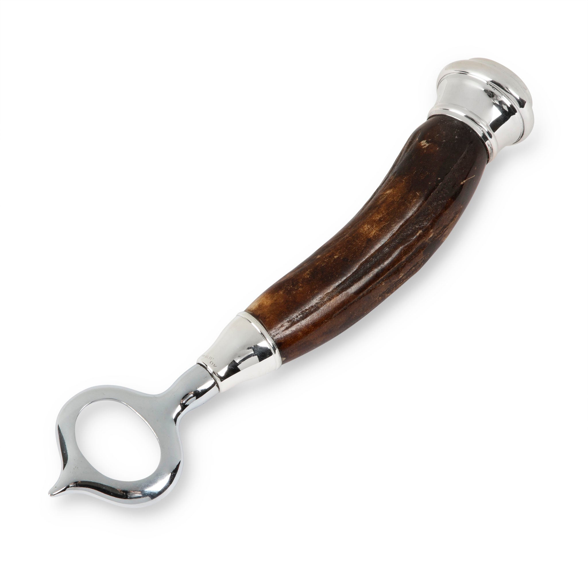 Antique Sterling Silver Antler Bottle Opener