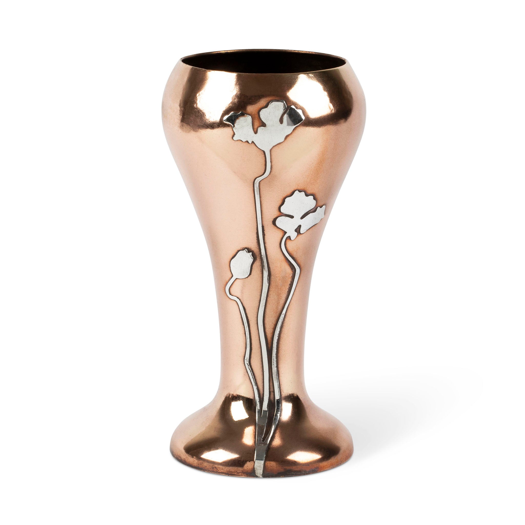 Art Nouveau Heintz Sterling on Bronze Vase
