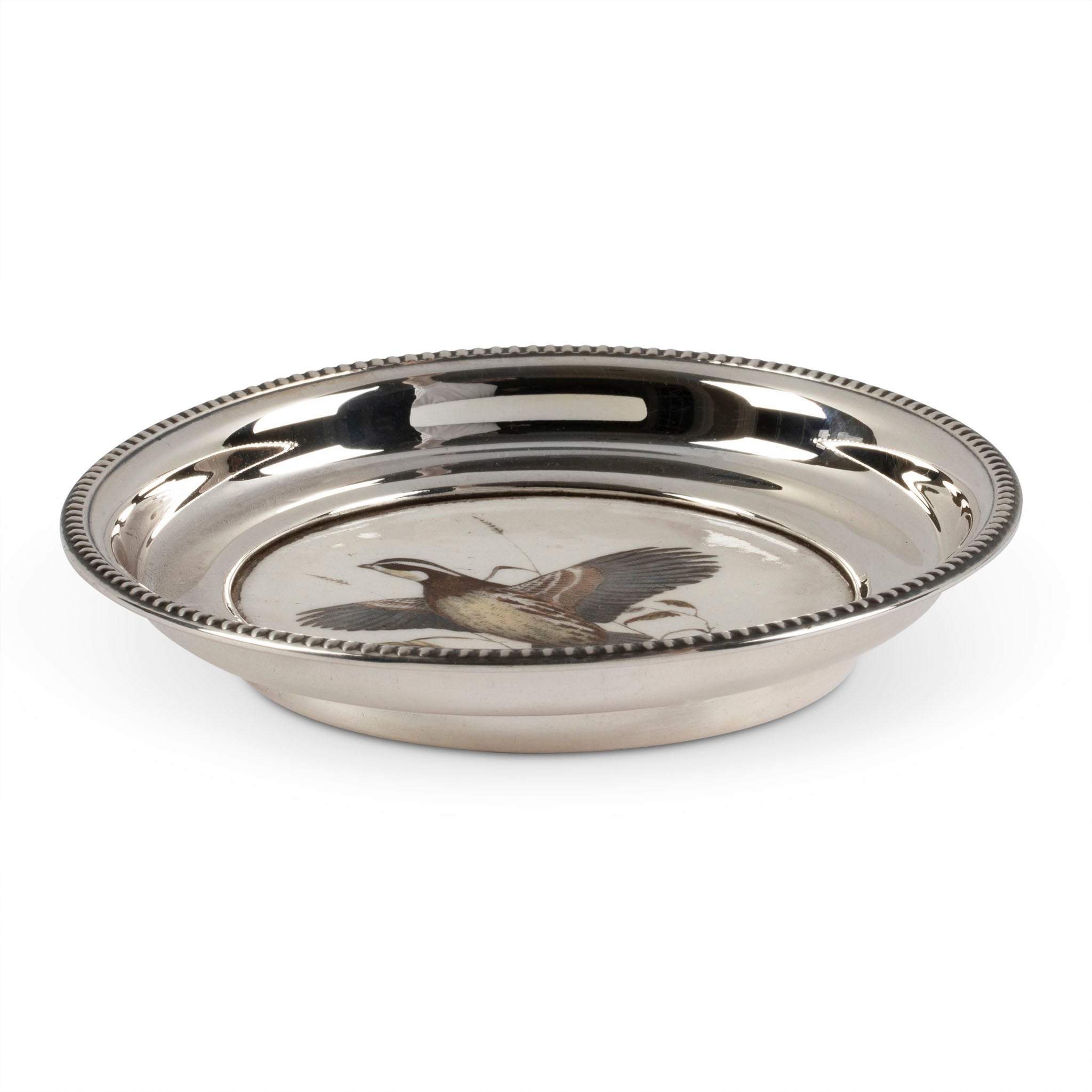 Midcentury Sterling Quail Ashtray