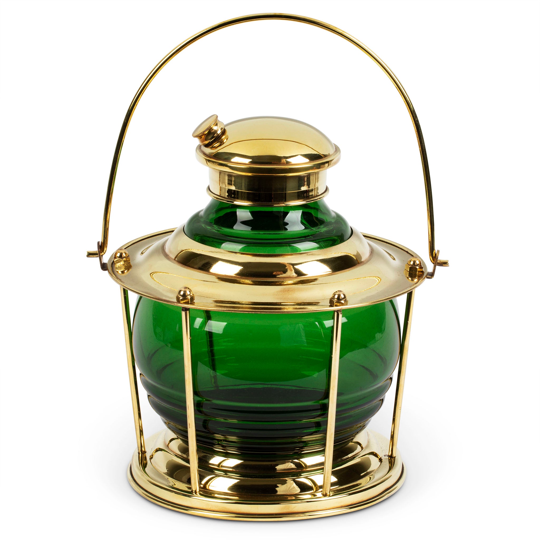 Brass Green Ship's Lantern Cocktail Shaker