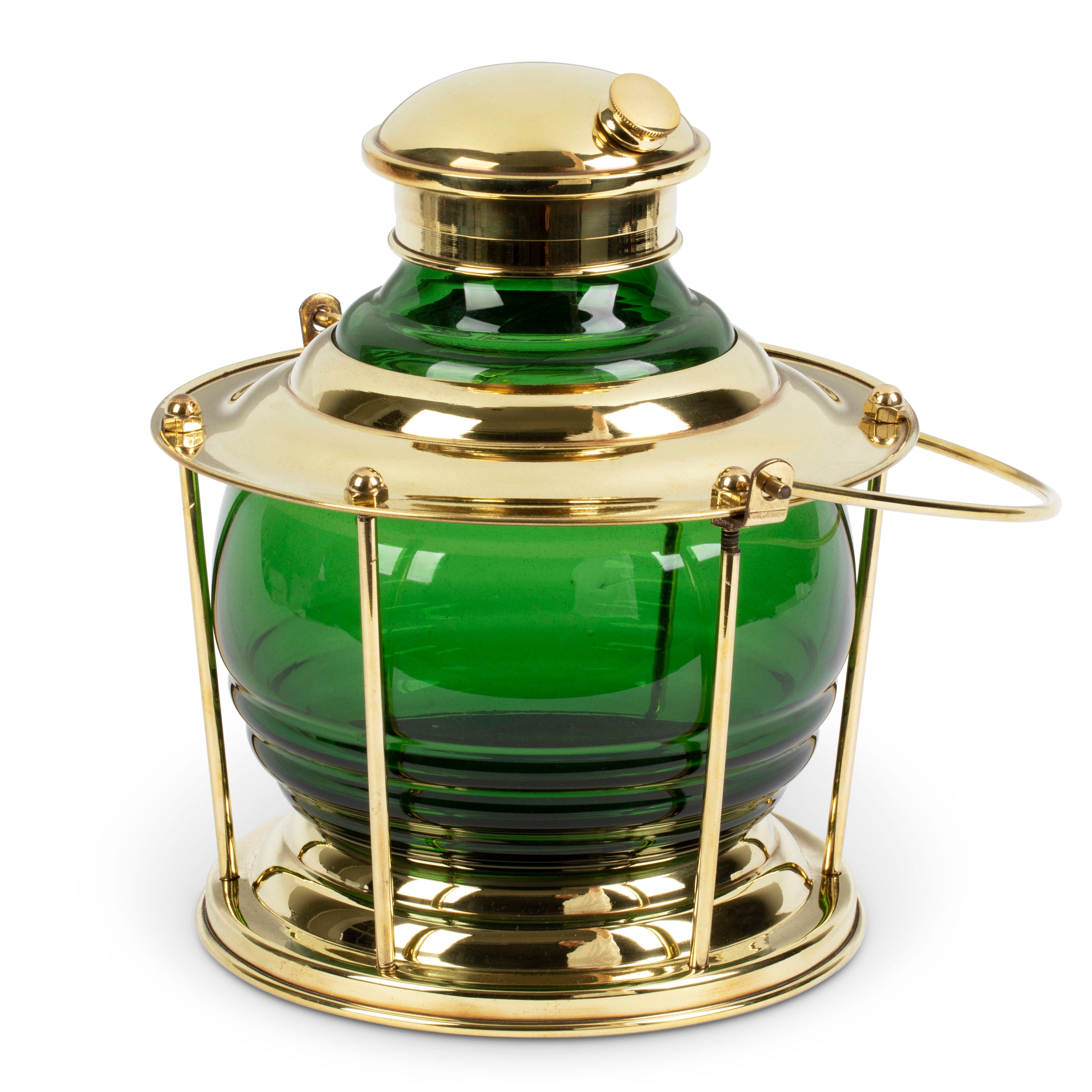 Brass Green Ship's Lantern Cocktail Shaker