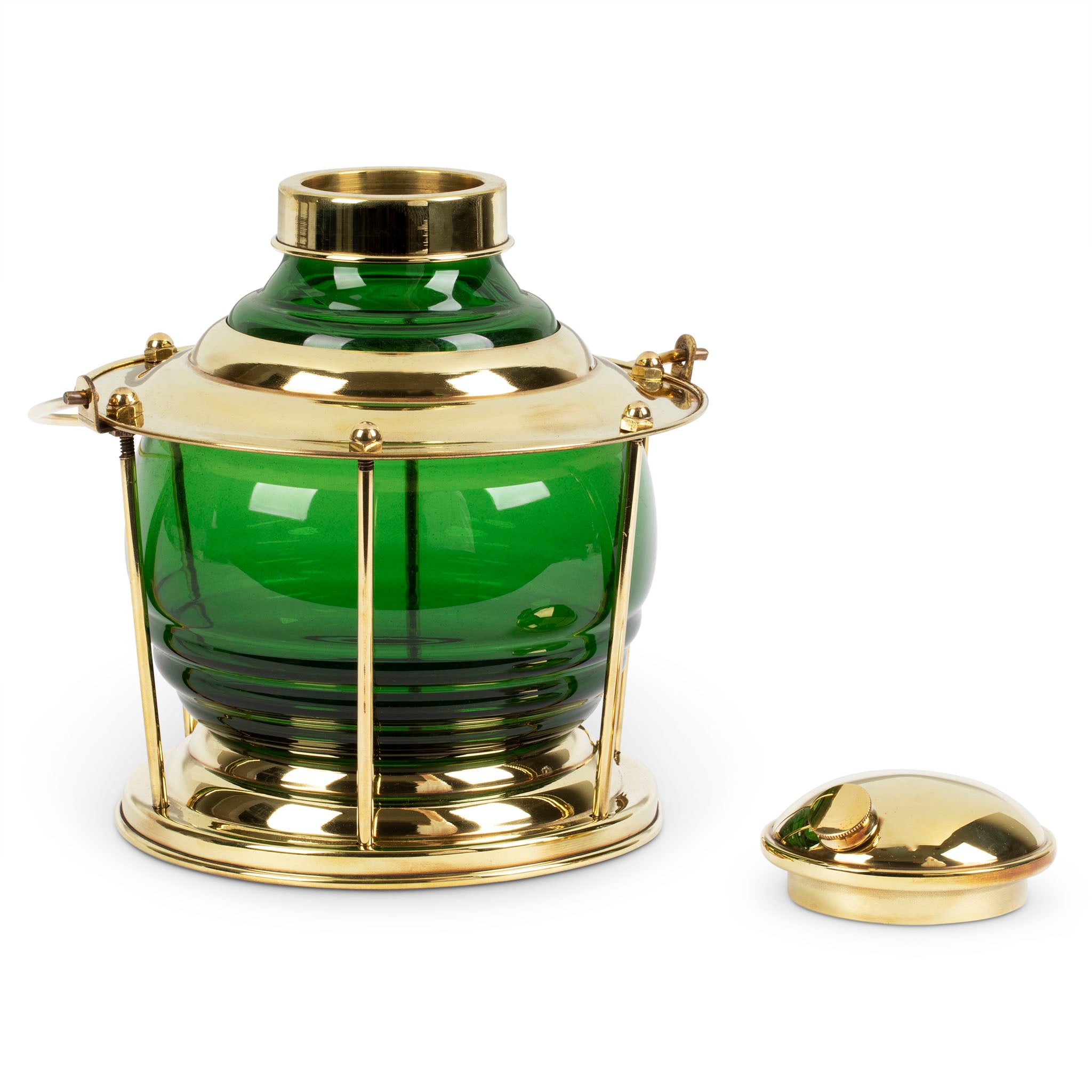 Brass Green Ship's Lantern Cocktail Shaker