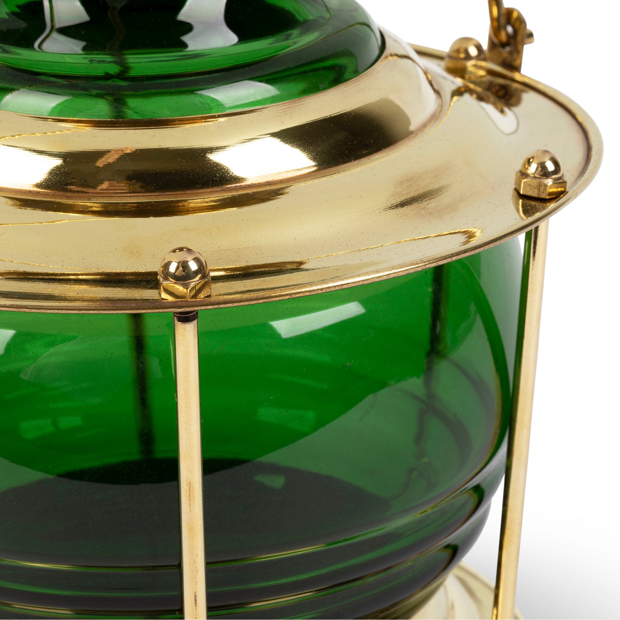 Brass Green Ship's Lantern Cocktail Shaker