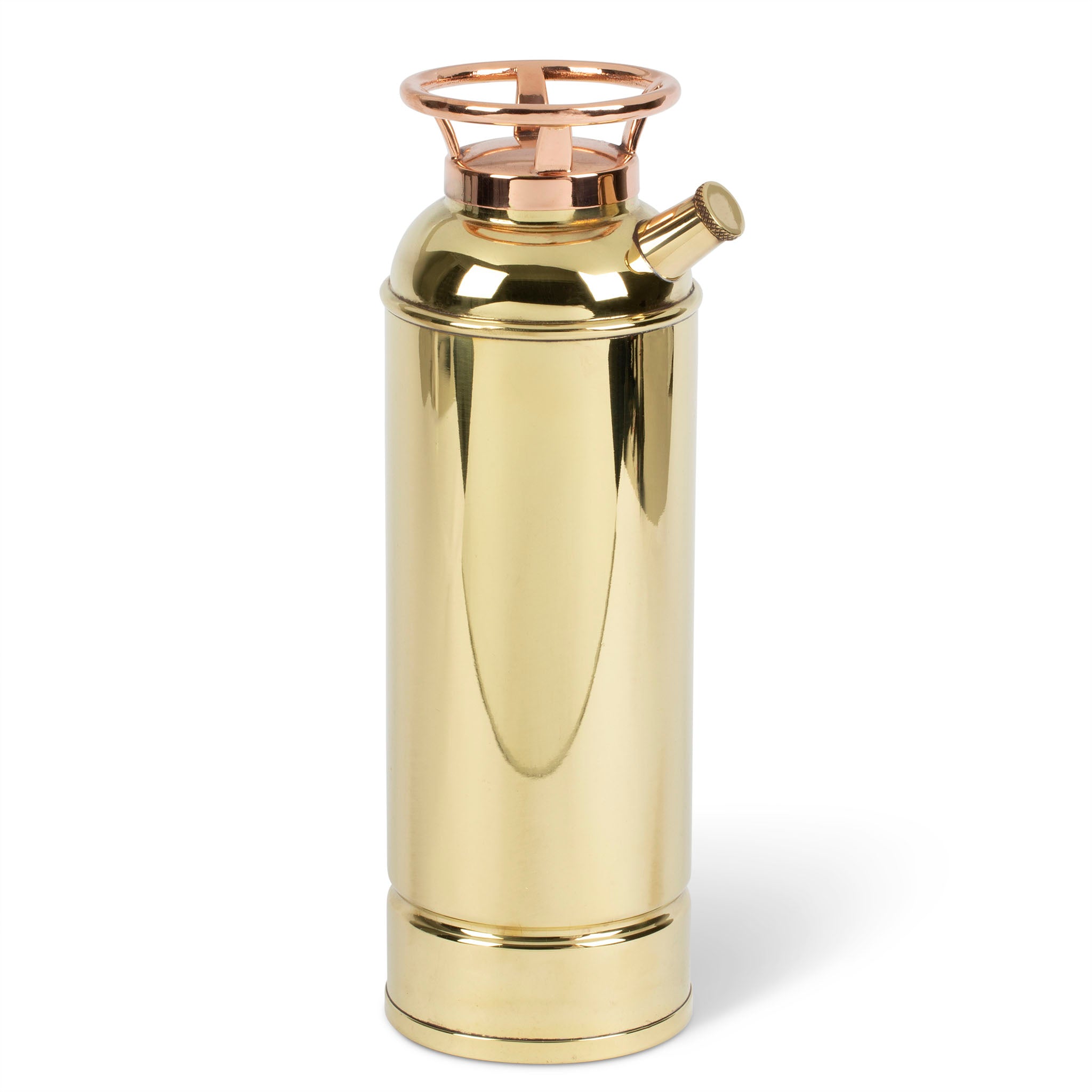 Vintage Brass & Copper Thirst Extinguisher Cocktail Shaker