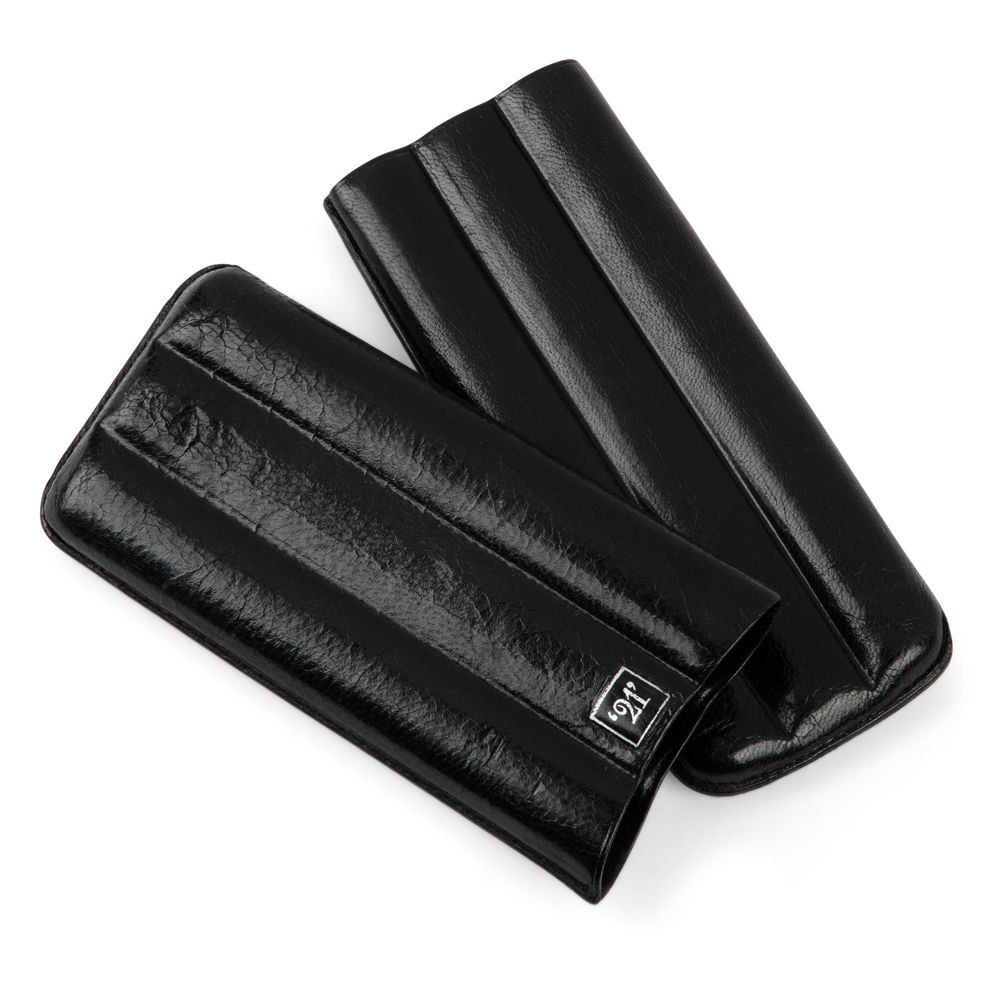 '21' Club New York Black Leather Cigar Case