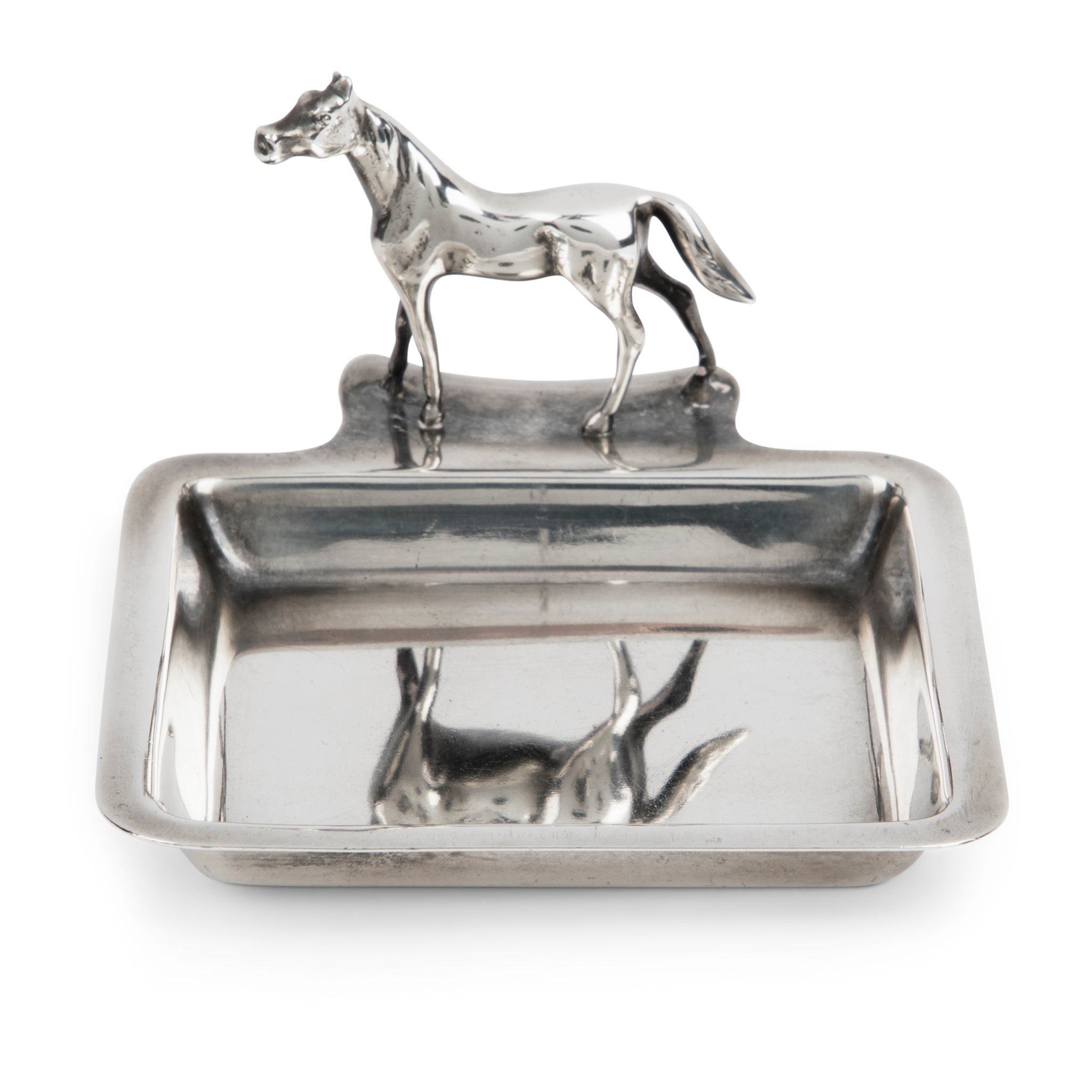 Herbst and Wassall Sterling Thoroughbred Ashtray