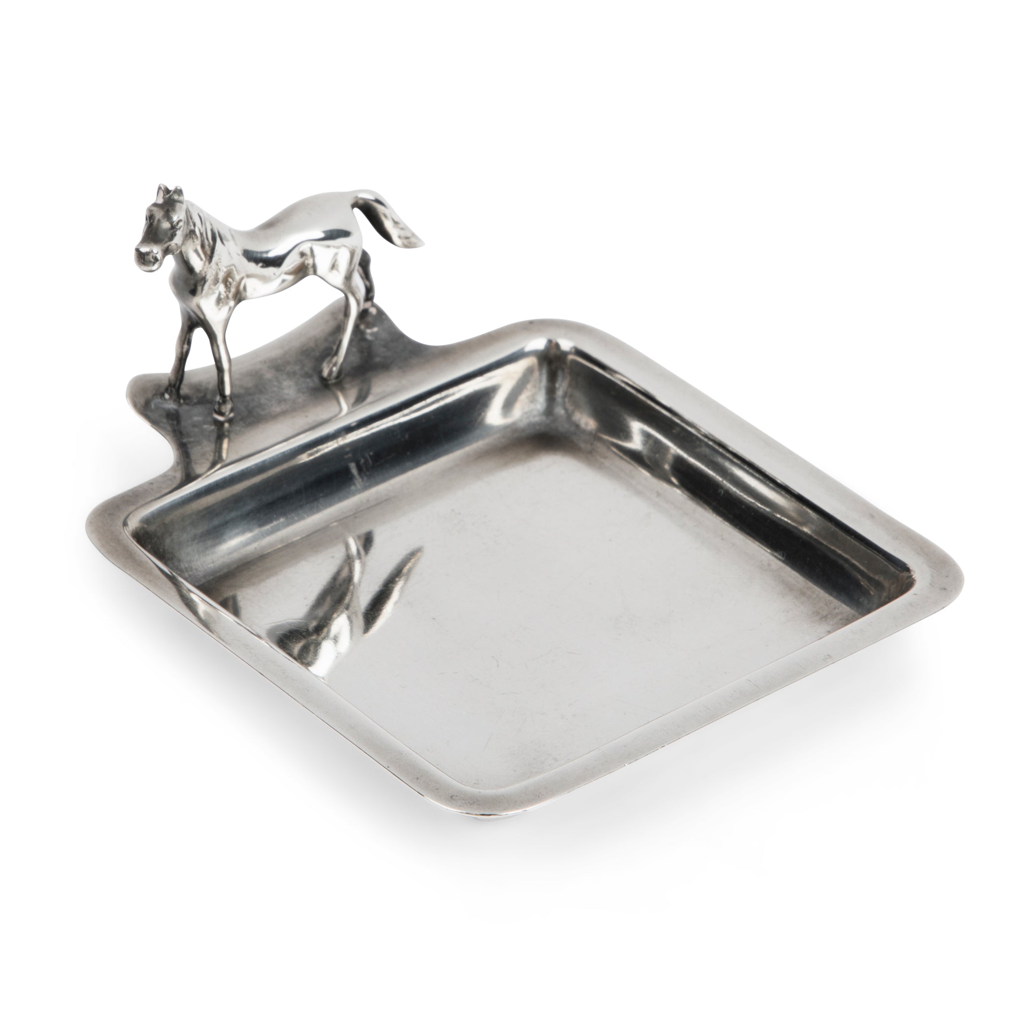 Herbst and Wassall Sterling Thoroughbred Ashtray
