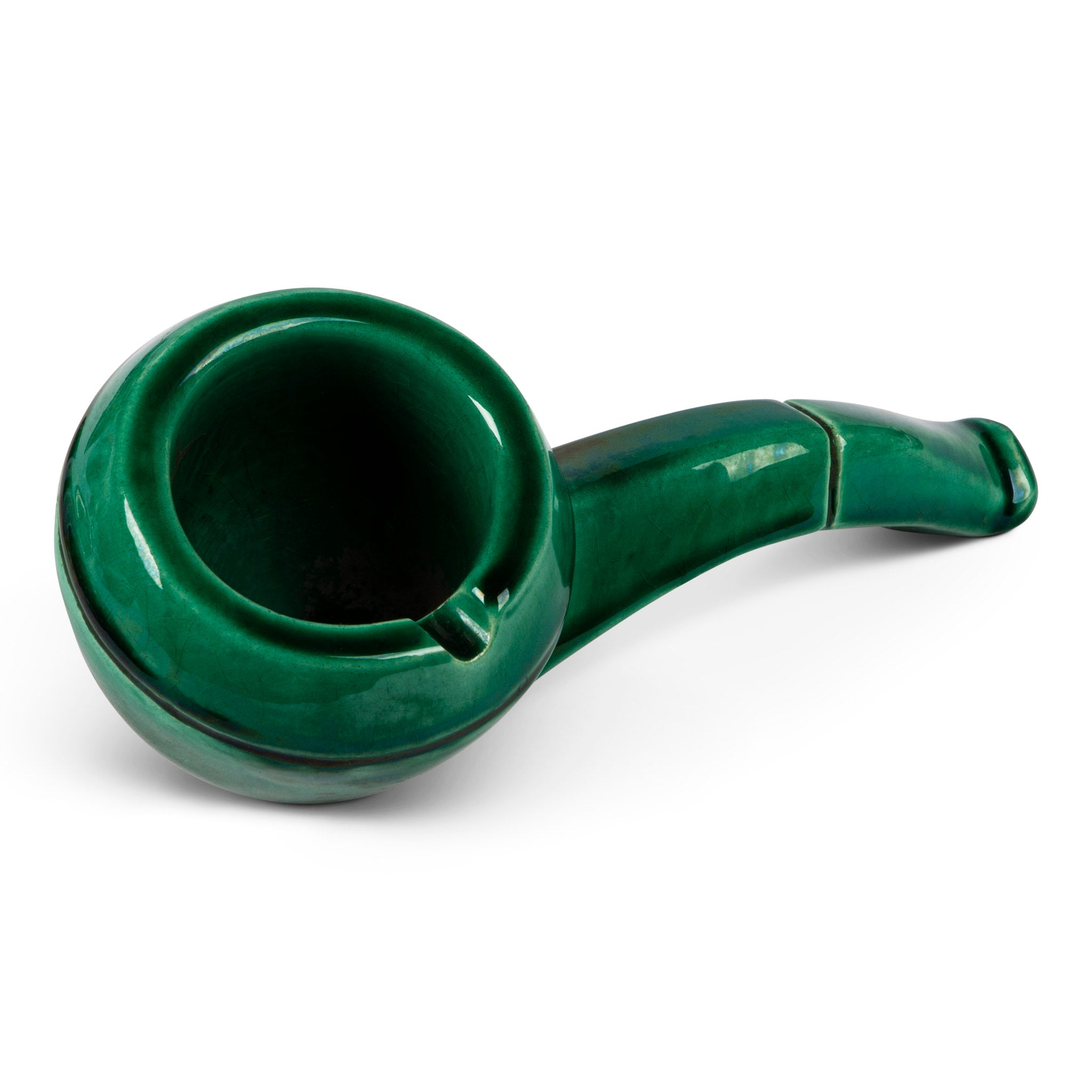Vintage Dunhill Green Pipe Form Ashtray