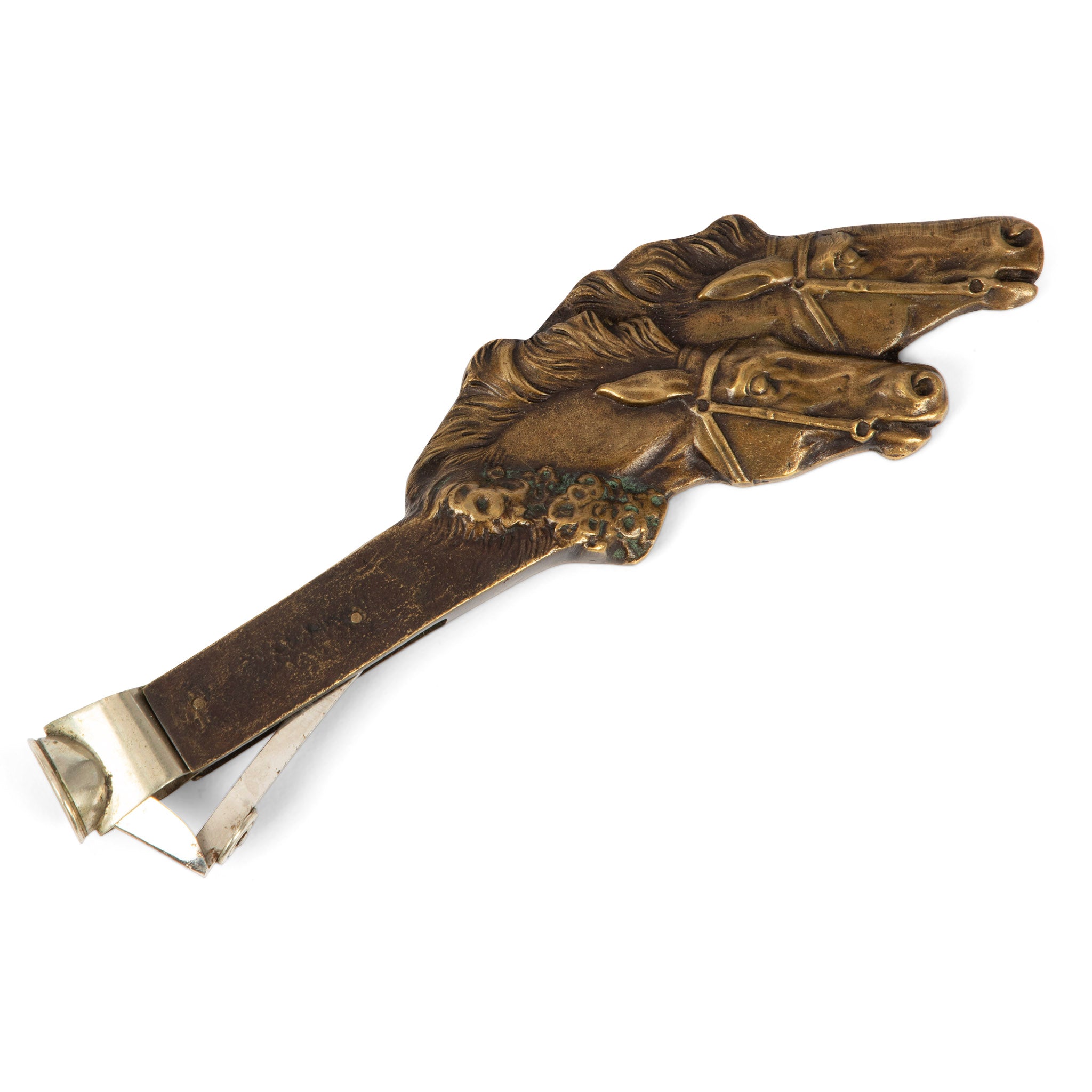 Antique Bronze Horses' Head Cigar Cutter