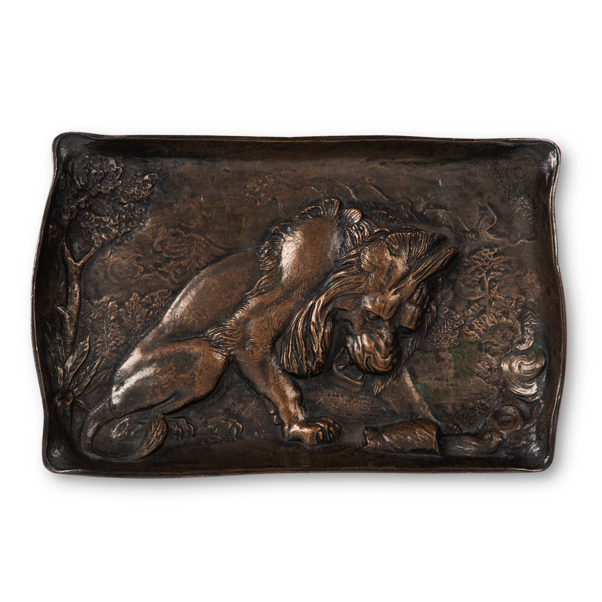 Gorham Bronze Lion Cigar Ashtray