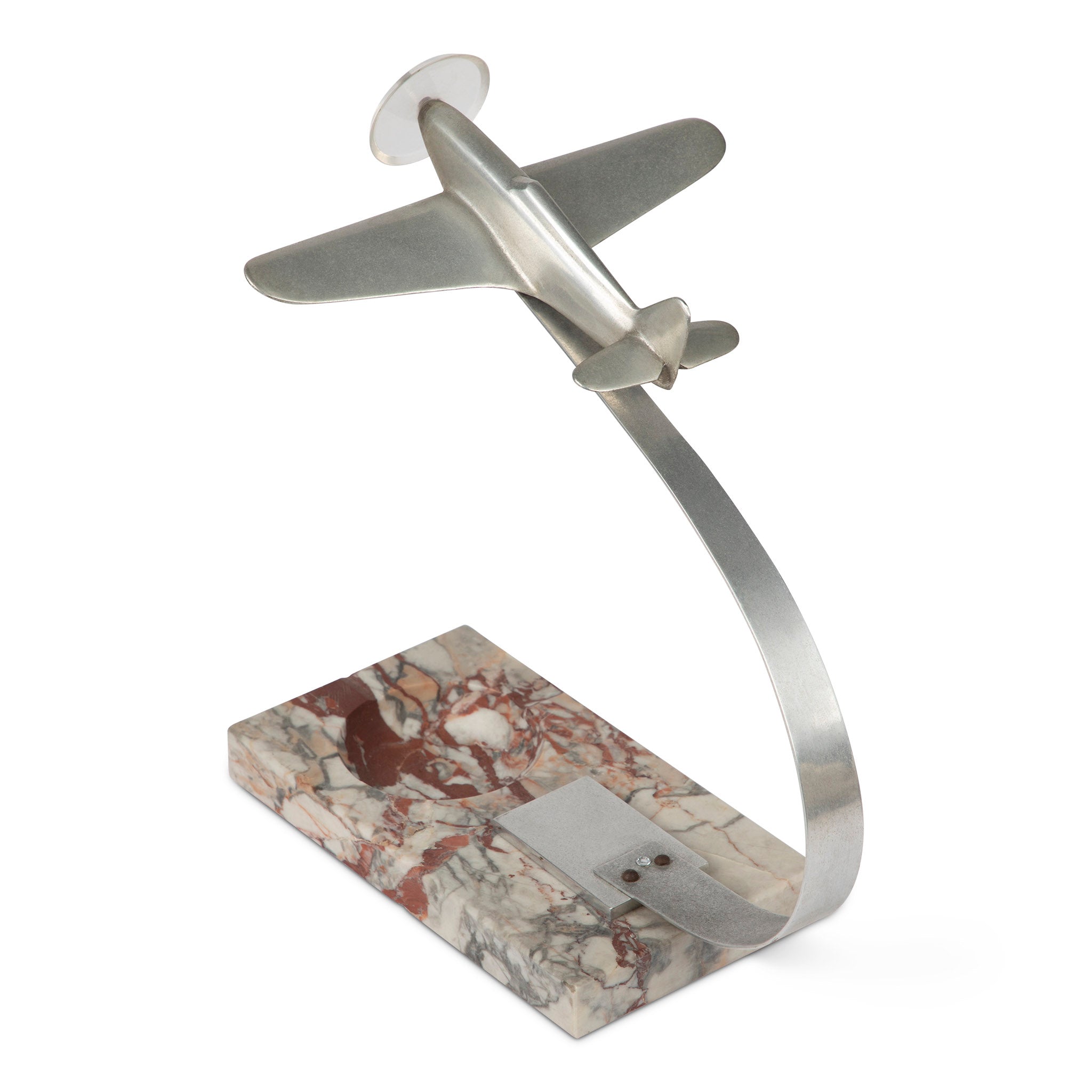 Art Deco Airplane Marble Ashtray