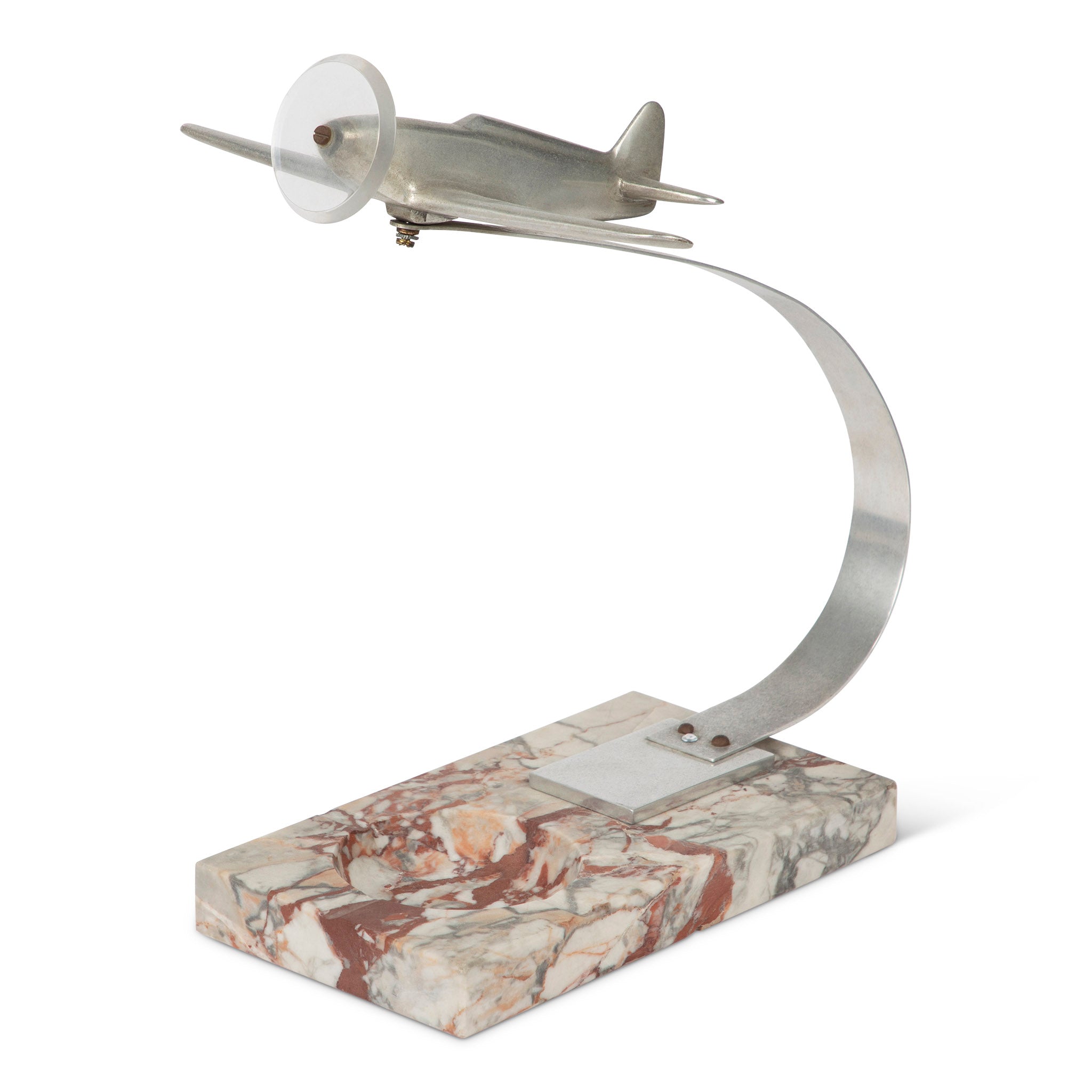 Art Deco Airplane Marble Ashtray