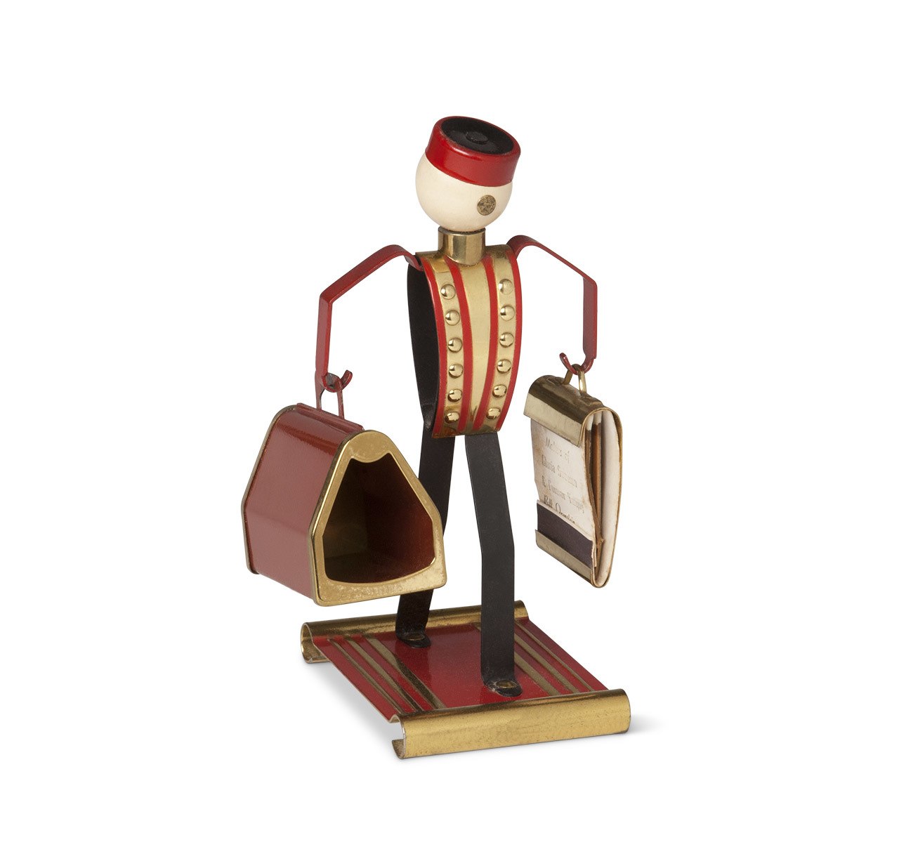 Art Deco Bellhop Cigarette & Matchbook Holder