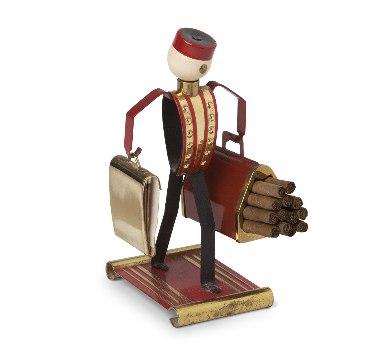 Art Deco Bellhop Cigarette & Matchbook Holder