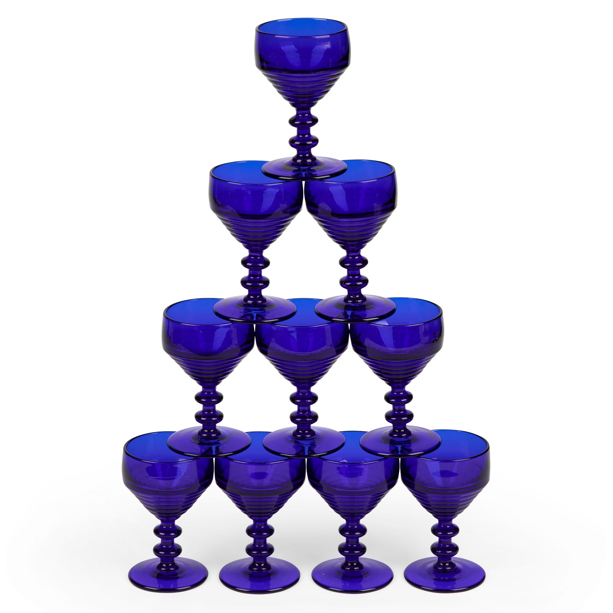 Art Deco Cobalt Blue Cocktail Glass