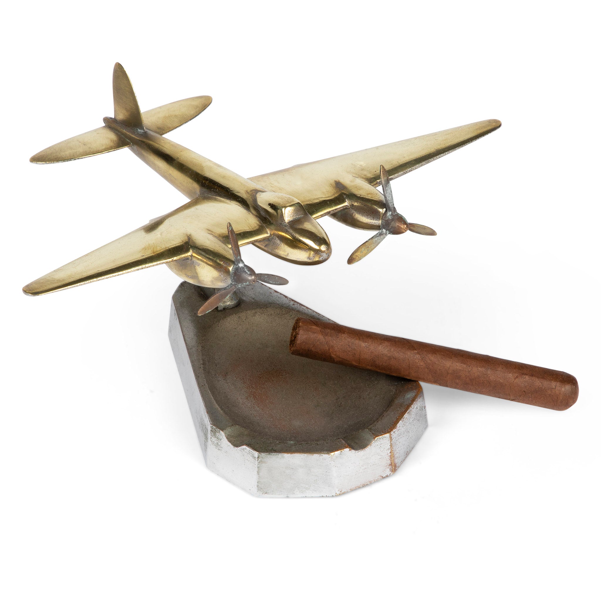 Art Deco DC-2 Airplane Ashtray