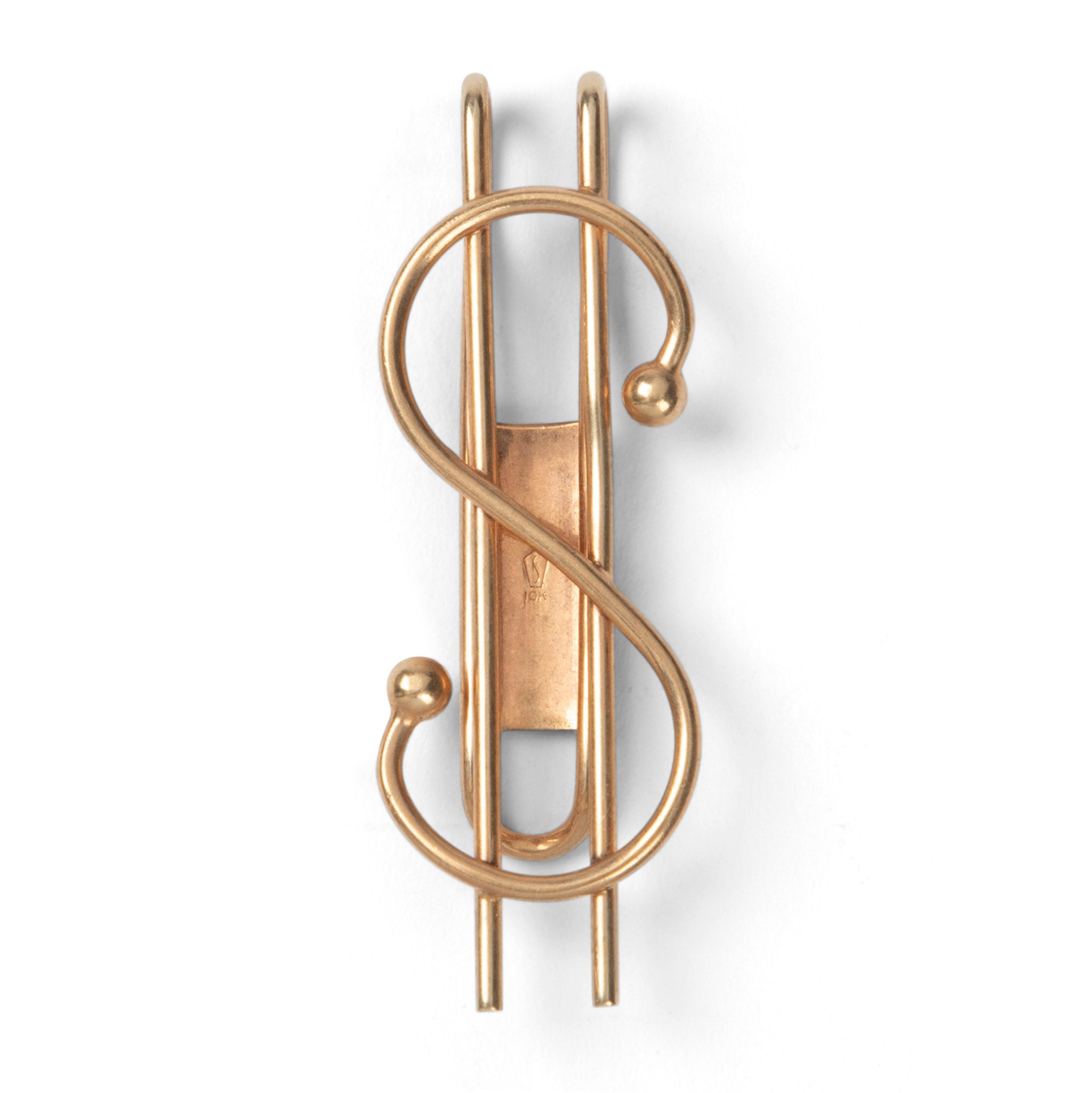 Art Deco Gold Dollar Symbol Money Clip