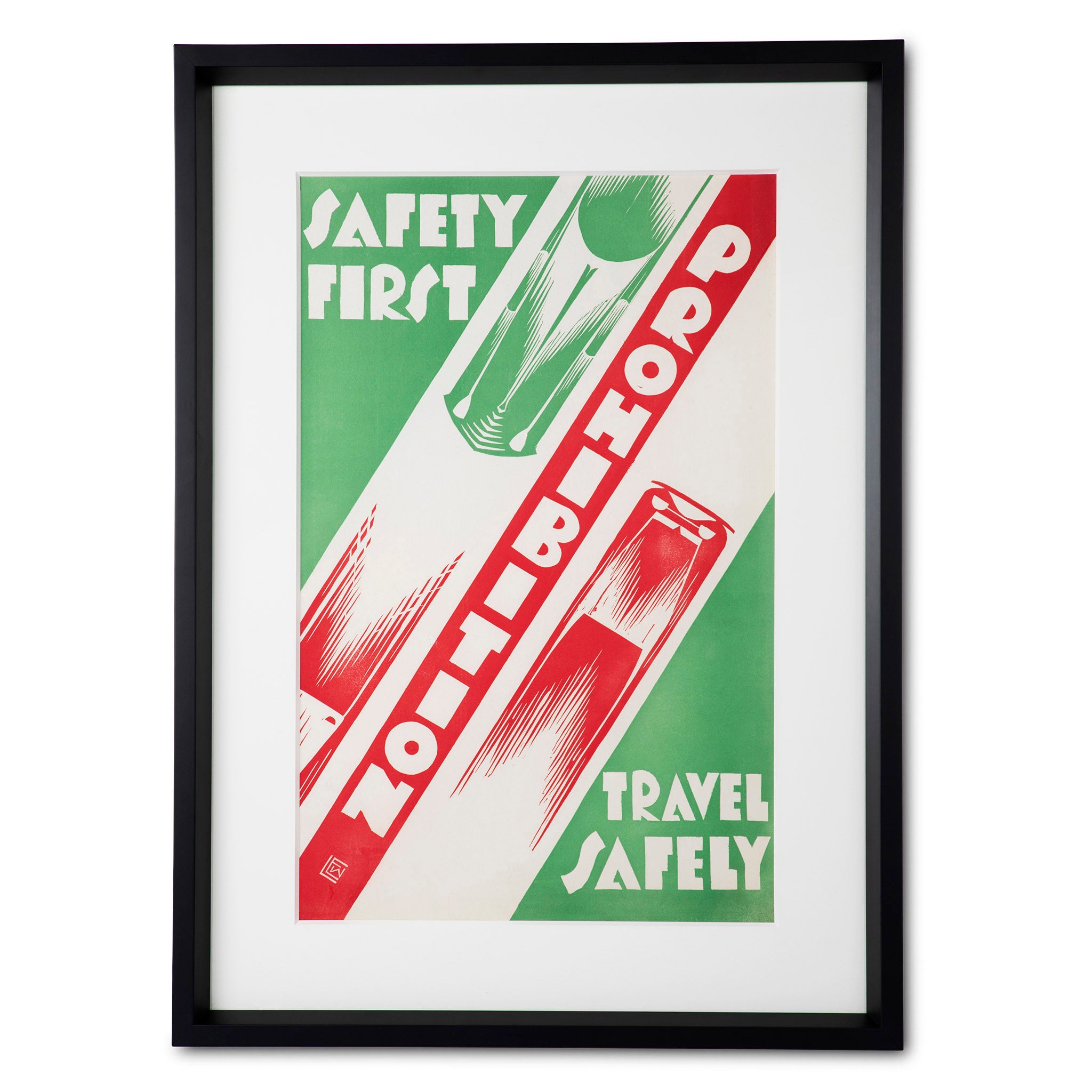 Art Deco Prohibition Safety First Original Poster