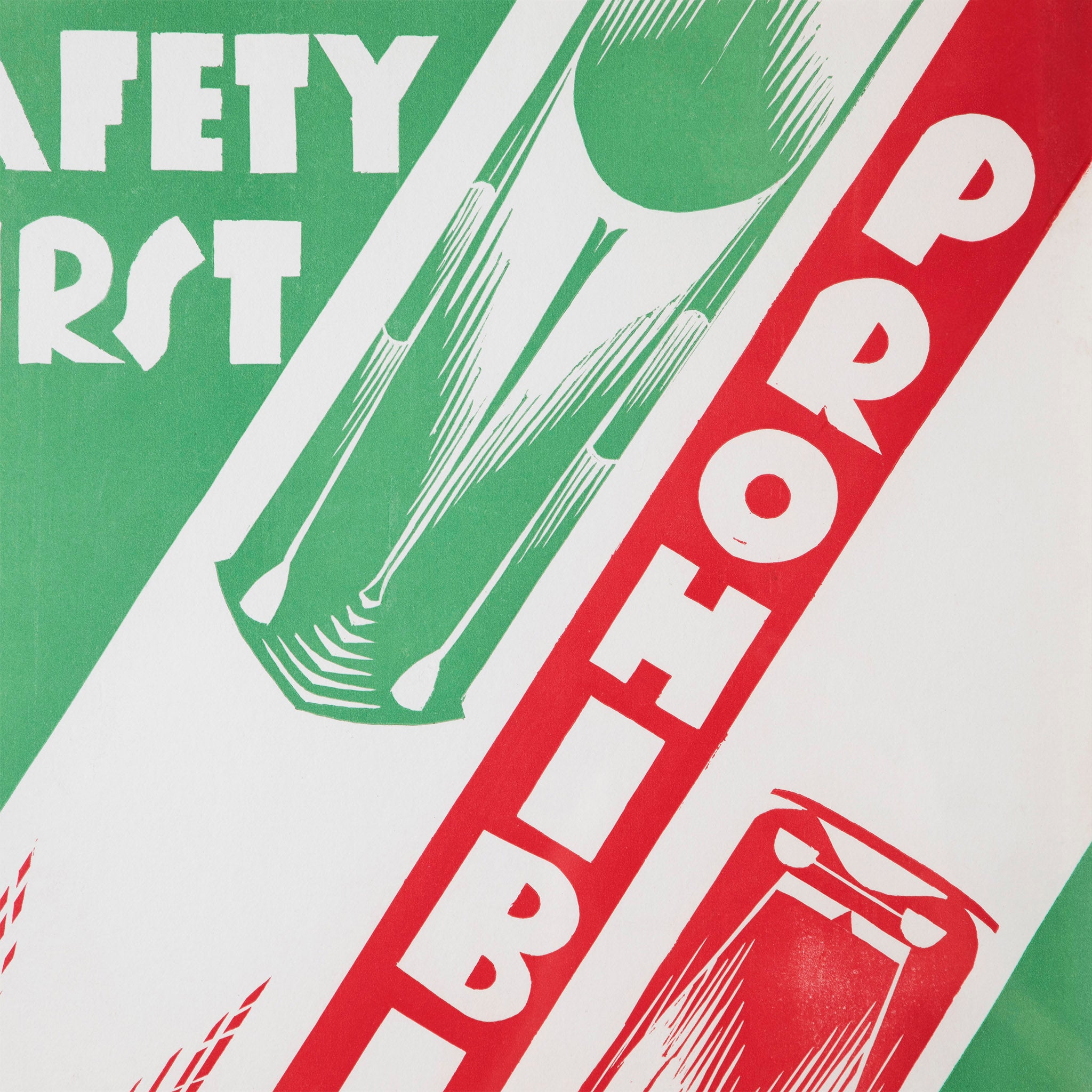 Art Deco Prohibition Safety First Original Poster