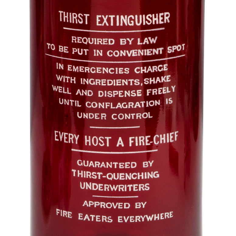 Art Deco Ruby Glass Thirst Extinguisher Cocktail Shaker