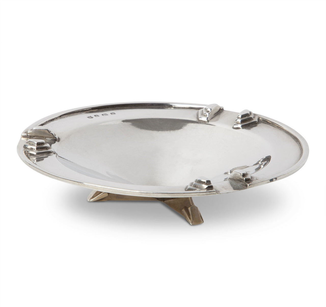 Art Deco Sterling Silver Circular Ashtray