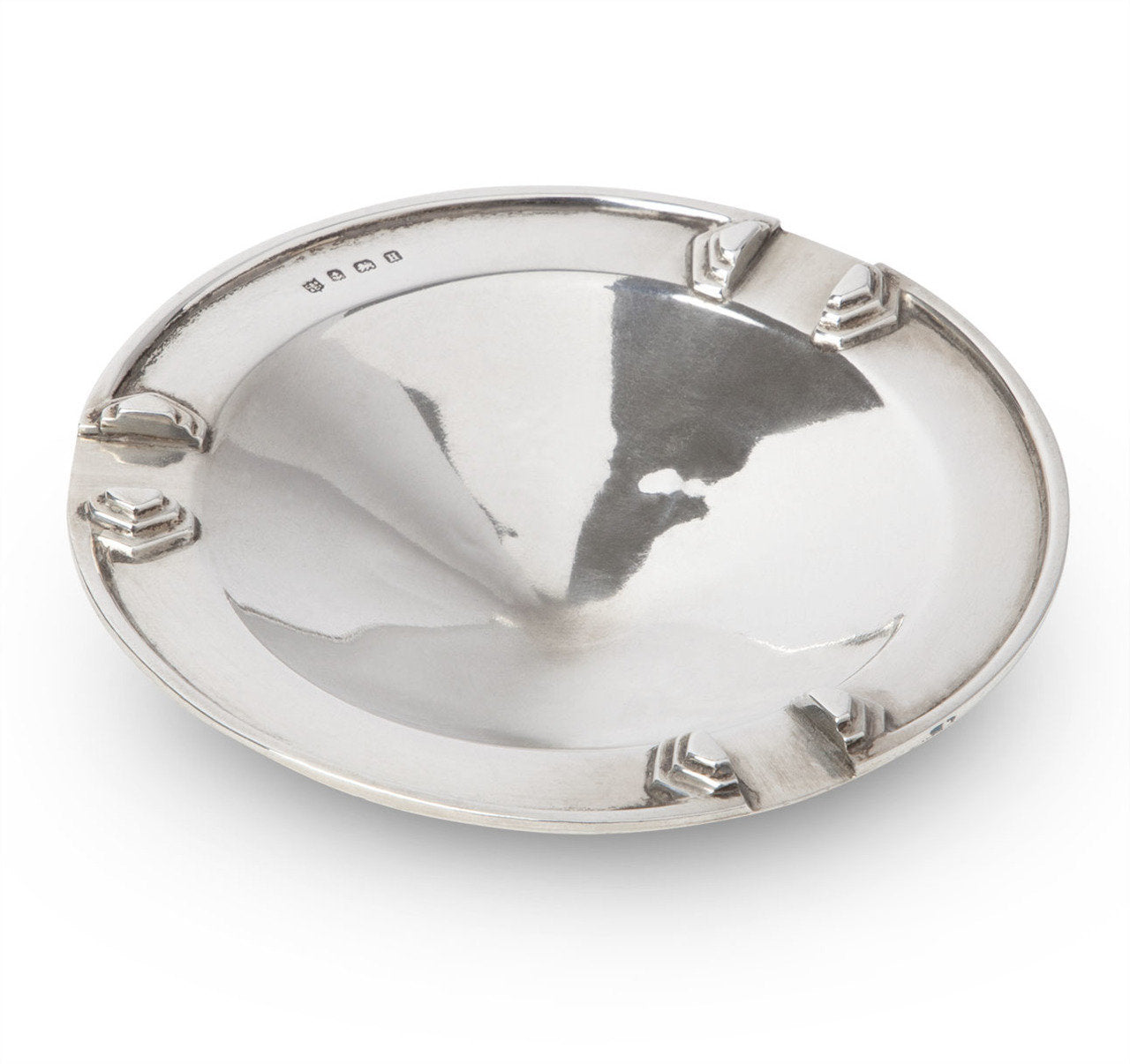 Art Deco Sterling Silver Circular Ashtray