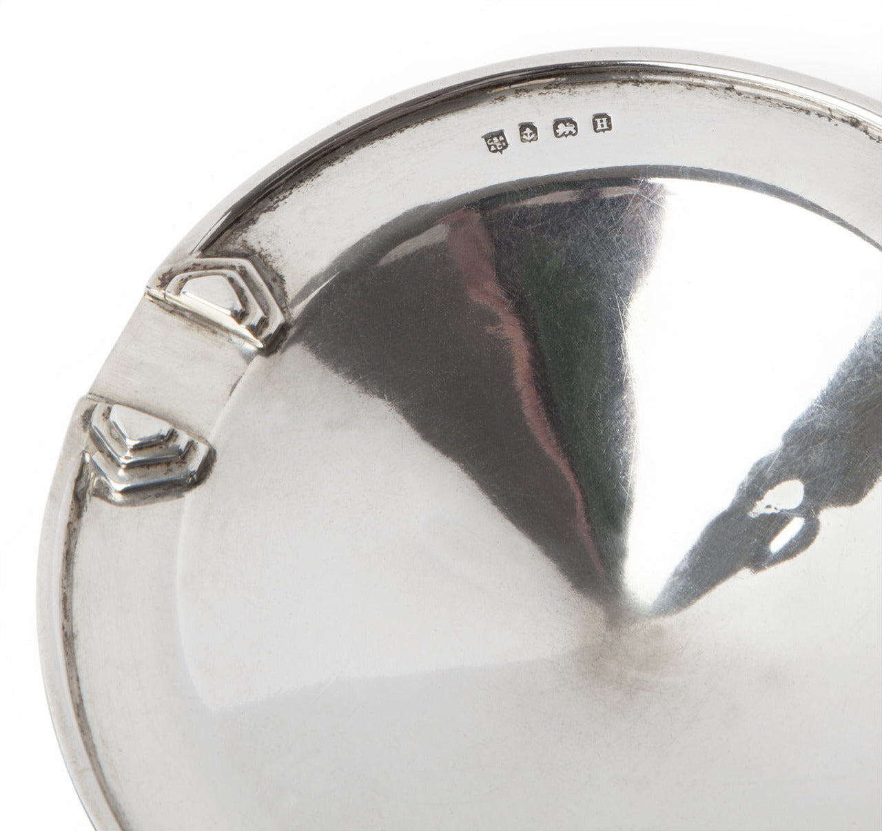 Art Deco Sterling Silver Circular Ashtray