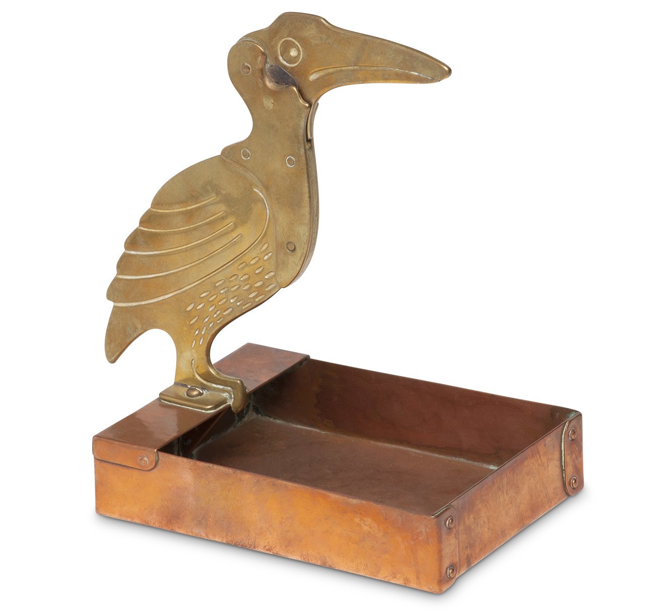 Art Deco Stork Cigar Cutter & Ashtray