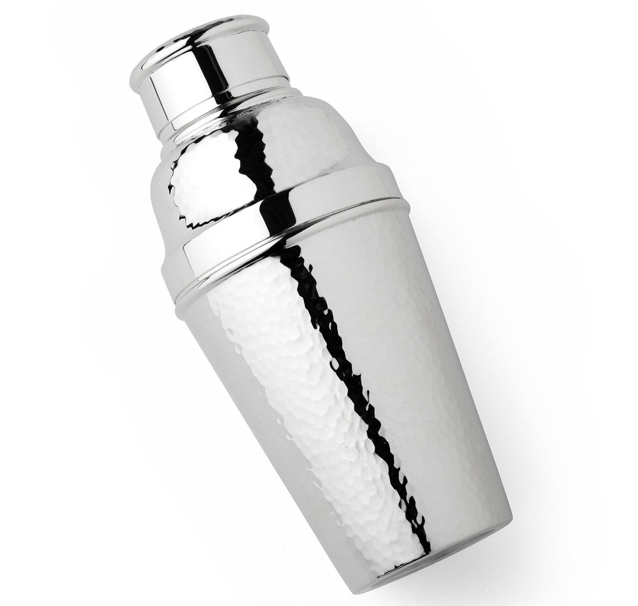 Art Deco William Suckling Silver-Plated Hammered Cocktail Shaker
