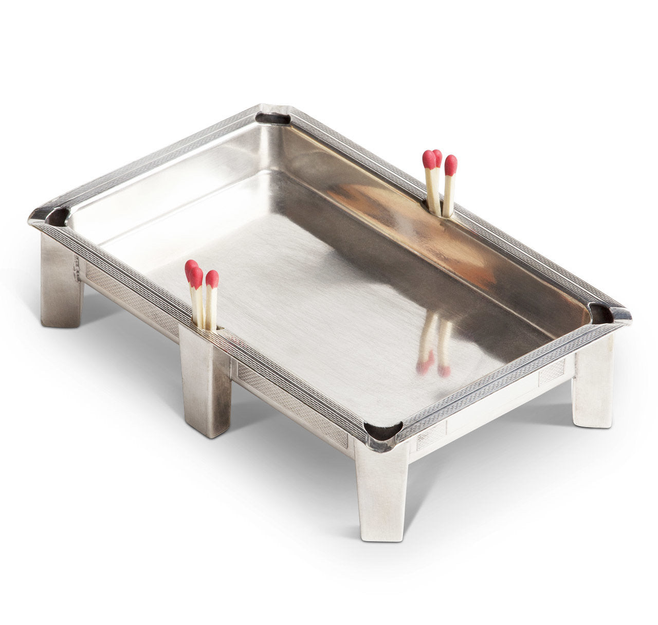 Art Deco Silver-Plate Billiard Table Ashtray