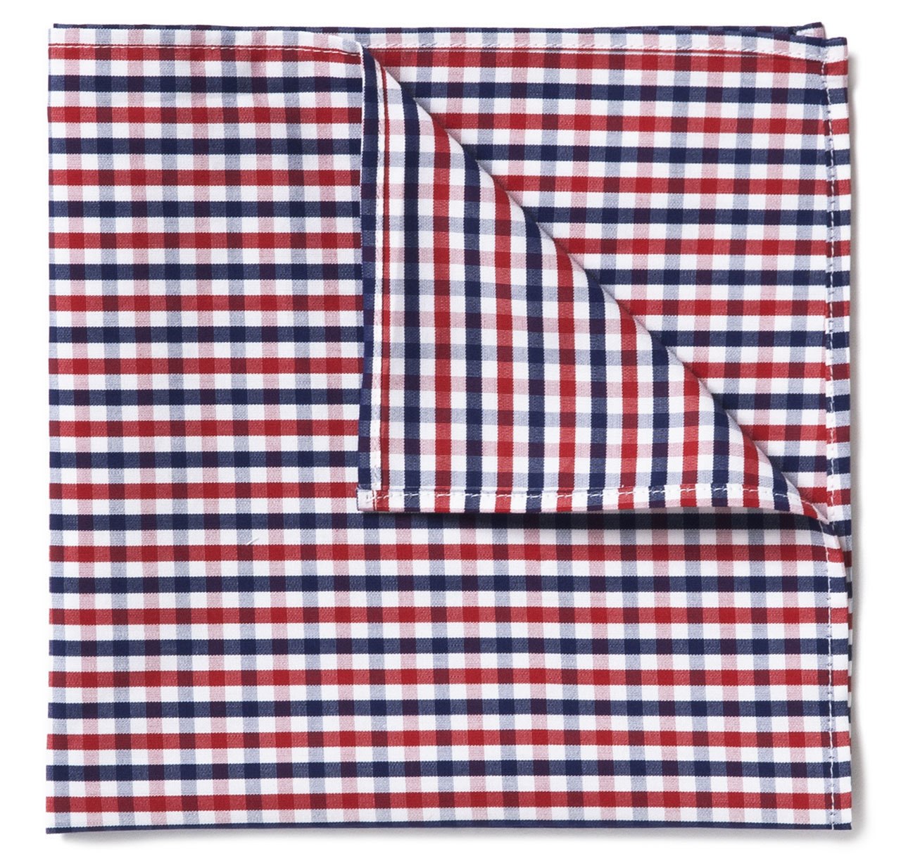 Blue & Red Gingham Pocket Square