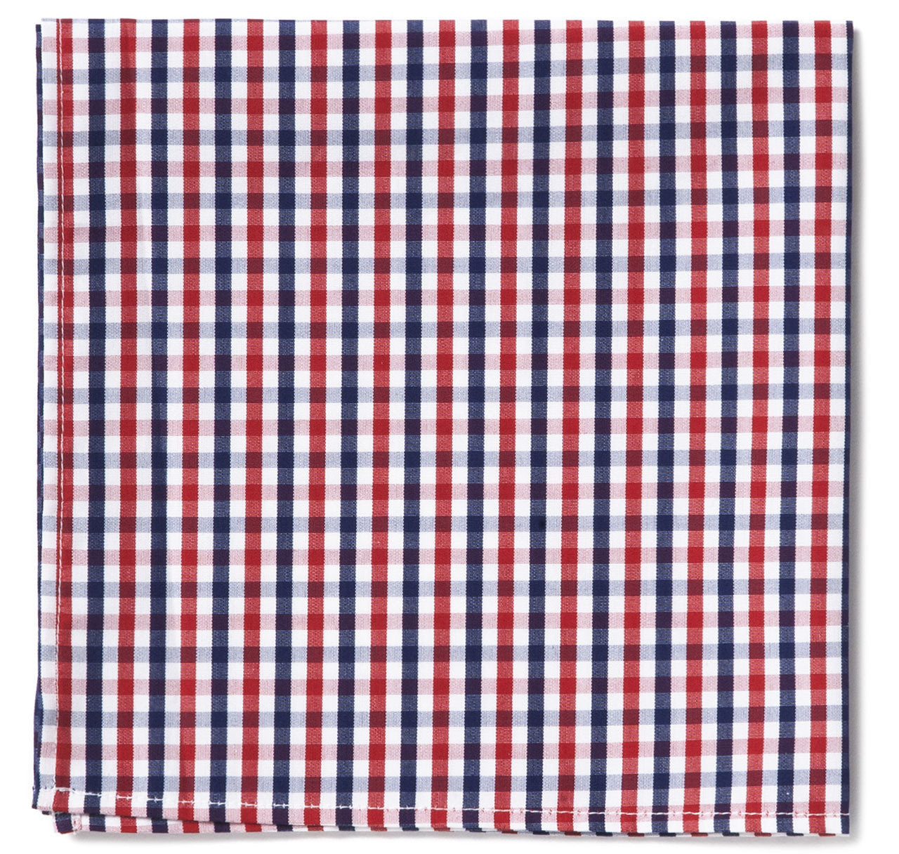 Blue & Red Gingham Pocket Square