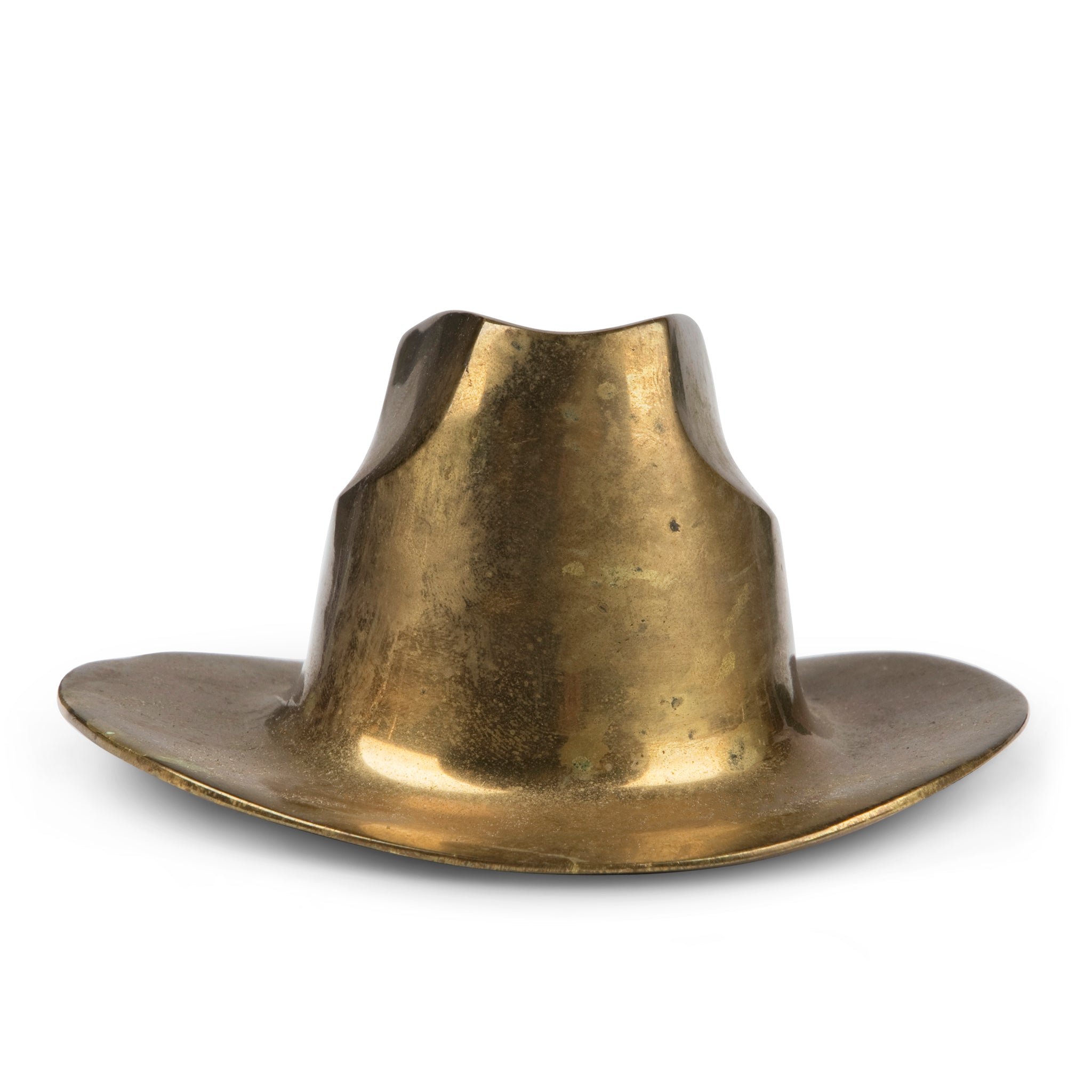 Vintage Brass Cowboy Hat Cigar Rest Ashtray