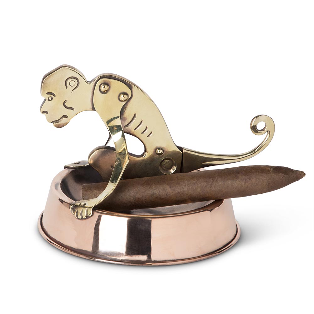 Art Deco Monkey Form Ashtray & Cigar Cutter