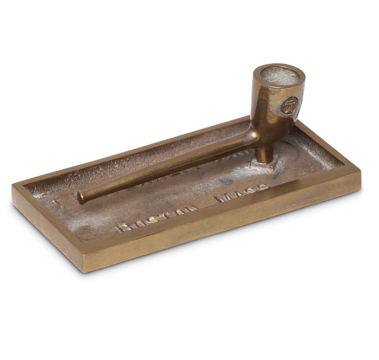 Bronze Cigar Ashtray & Match Holder