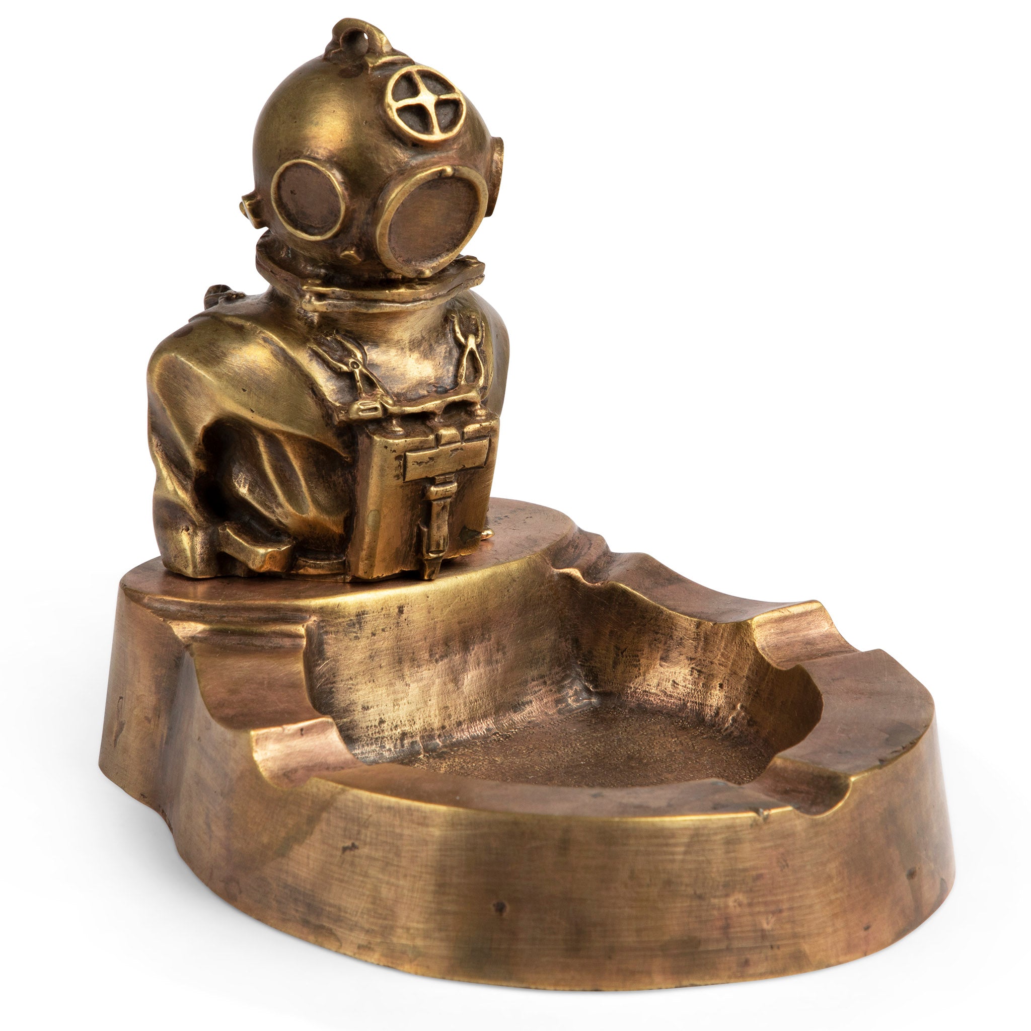 Bronze Deep Sea Diving Helmet Ashtray