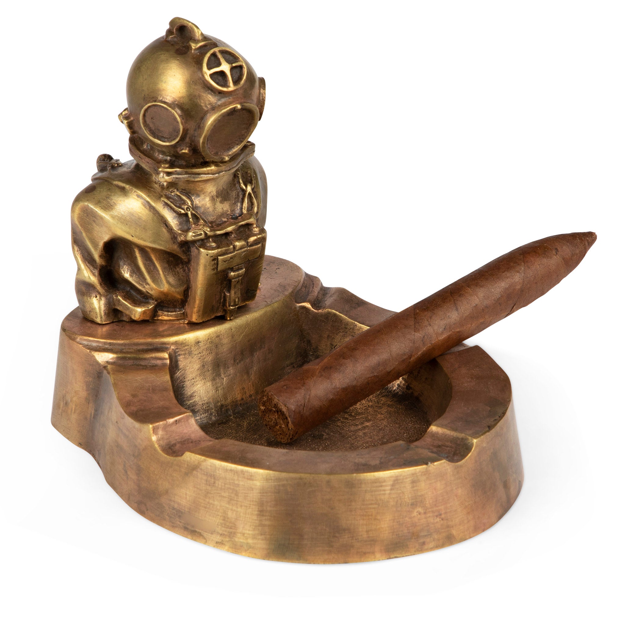 Bronze Deep Sea Diving Helmet Ashtray