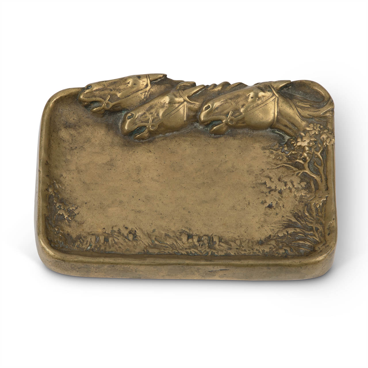 Equestrian Bronze Cigar Ashtray