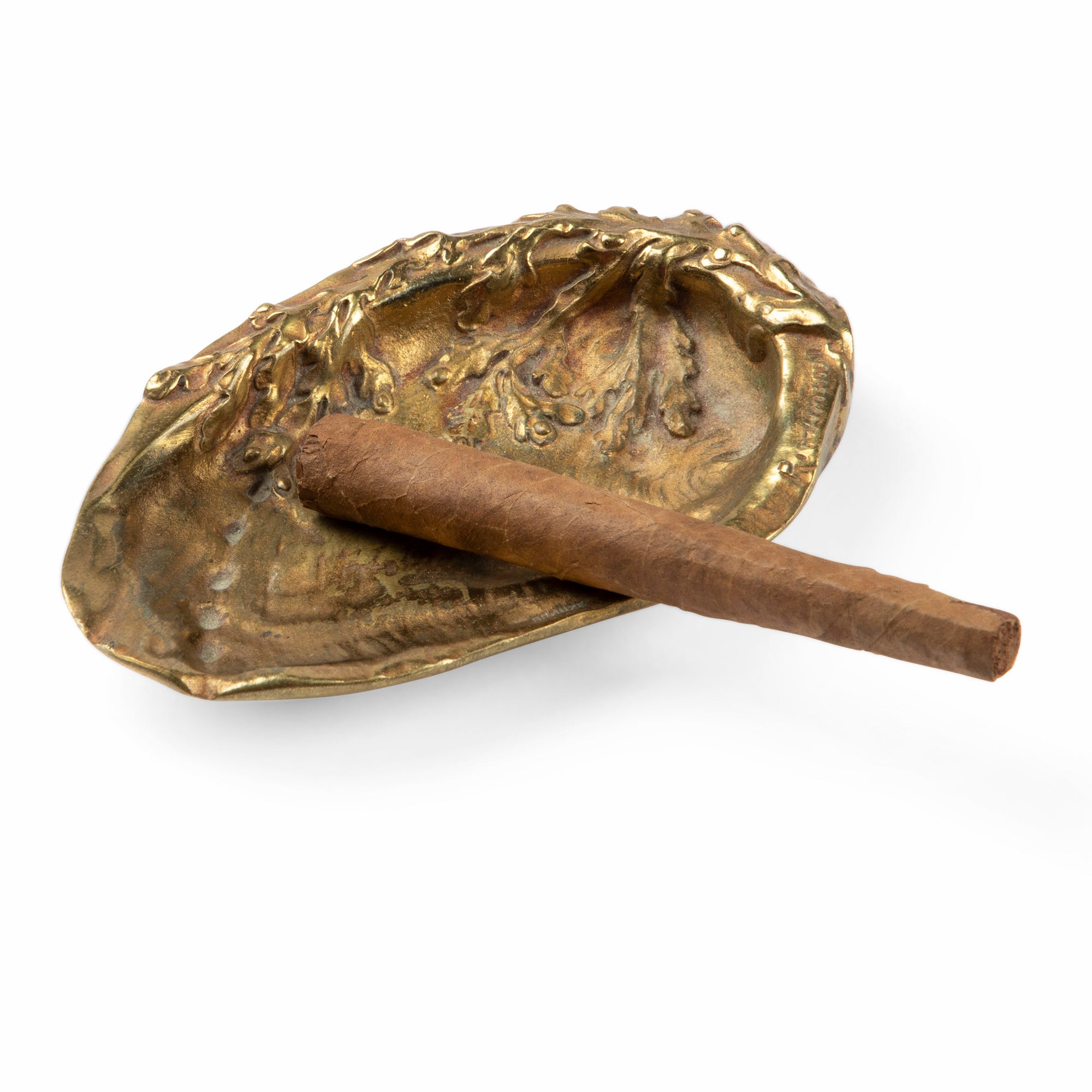Bronze Oyster Shell Cigar Ashtray