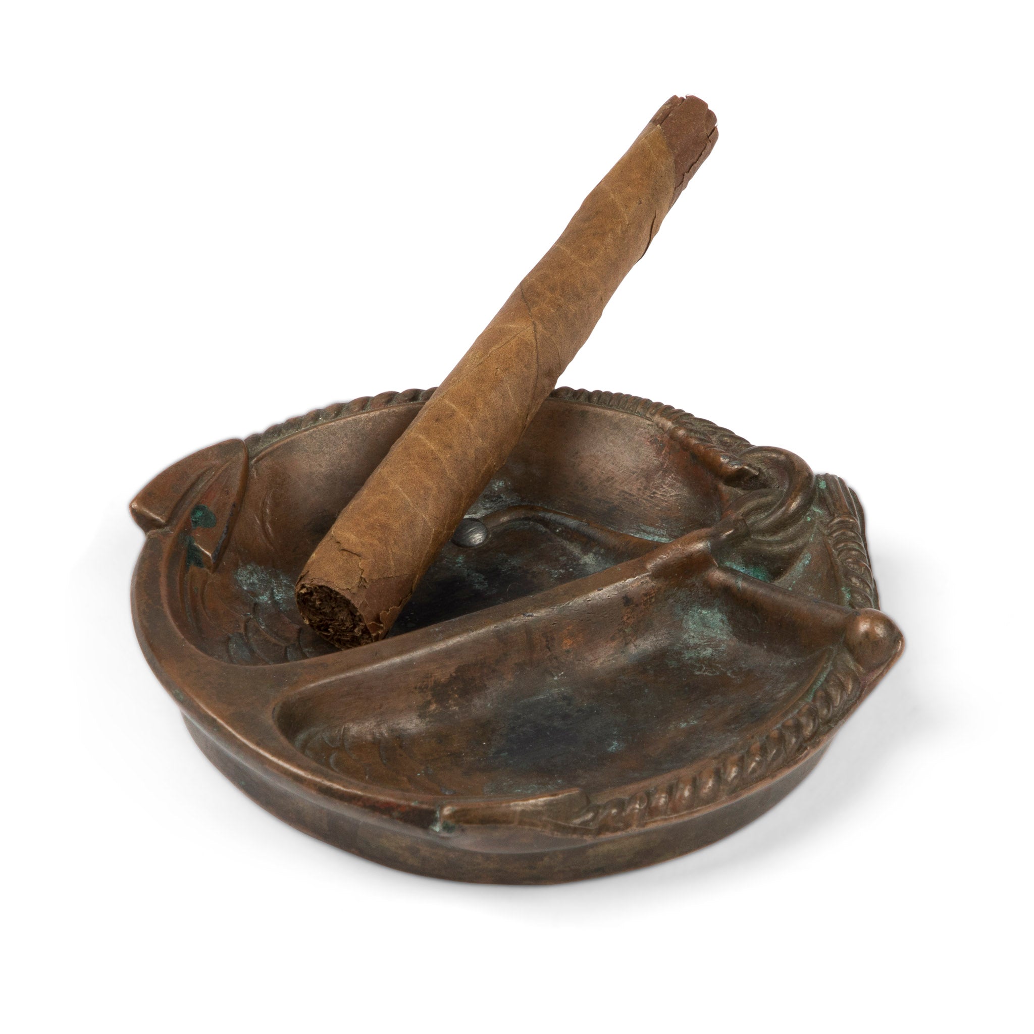 Bronze Ship's Anchor Ashtray