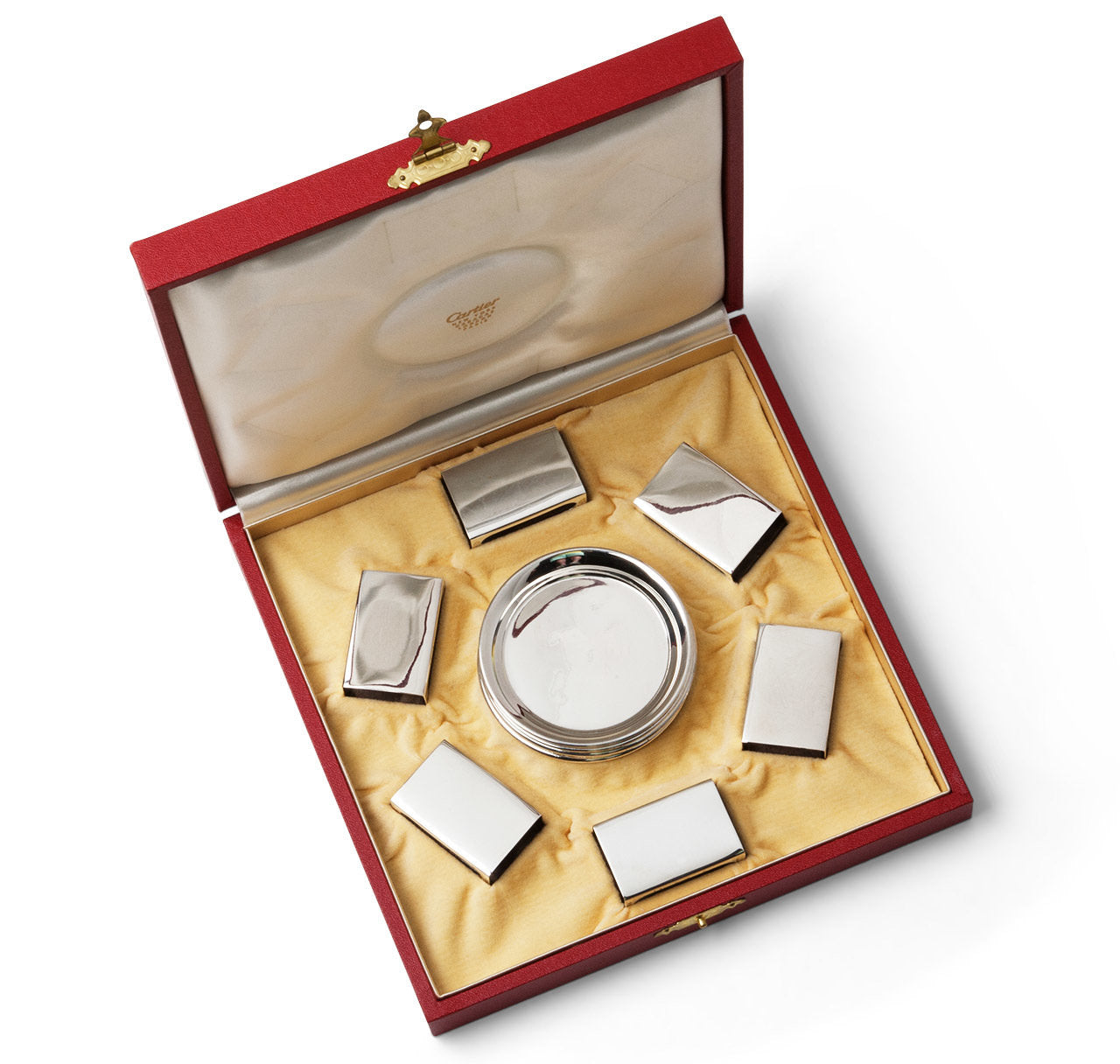Cartier Sterling Silver Ashtray & Matchbox Set