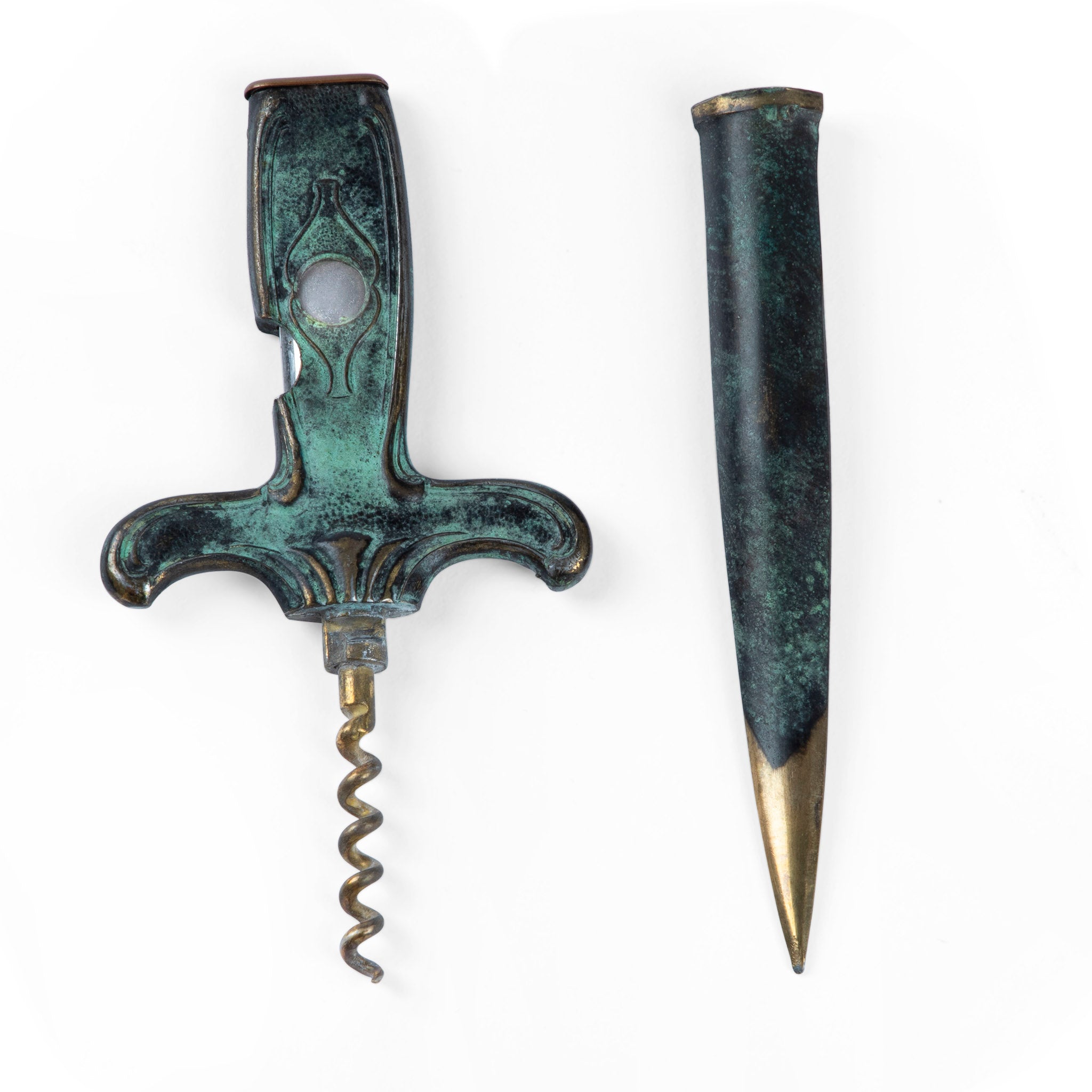 Dagger Form Cigar Cutter Letter Opener & Corkscrew