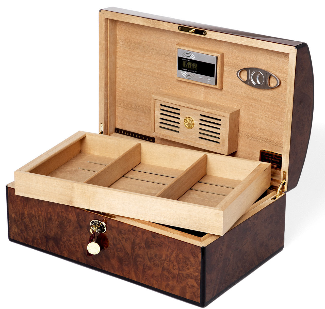 Daniel Marshall 20th Anniversary Treasure Chest Humidor in Burl